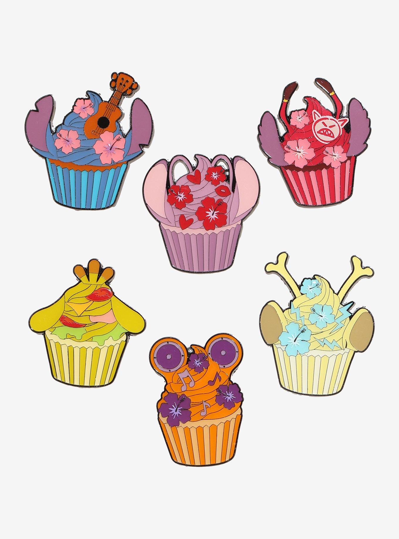 Loungefly Disney Stitch & Experiments Cupcake Blind Box Enamel Pin, , hi-res