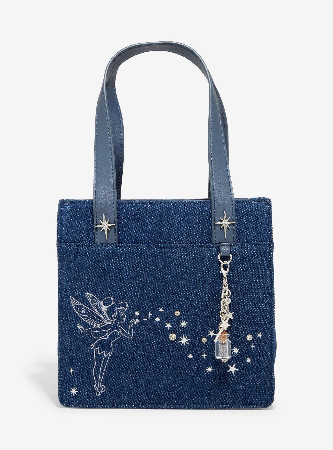 Disney Peter Pan Tinker Bell Denim Mini Crossbody Bag - BoxLunch Exclusive, , hi-res