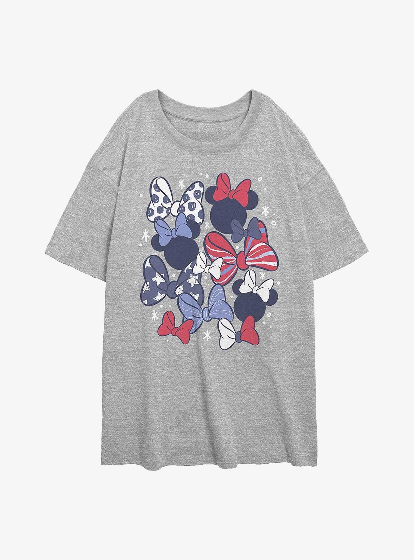 Disney Minnie Mouse Red White And Bow Girls Oversized T-Shirt, , hi-res
