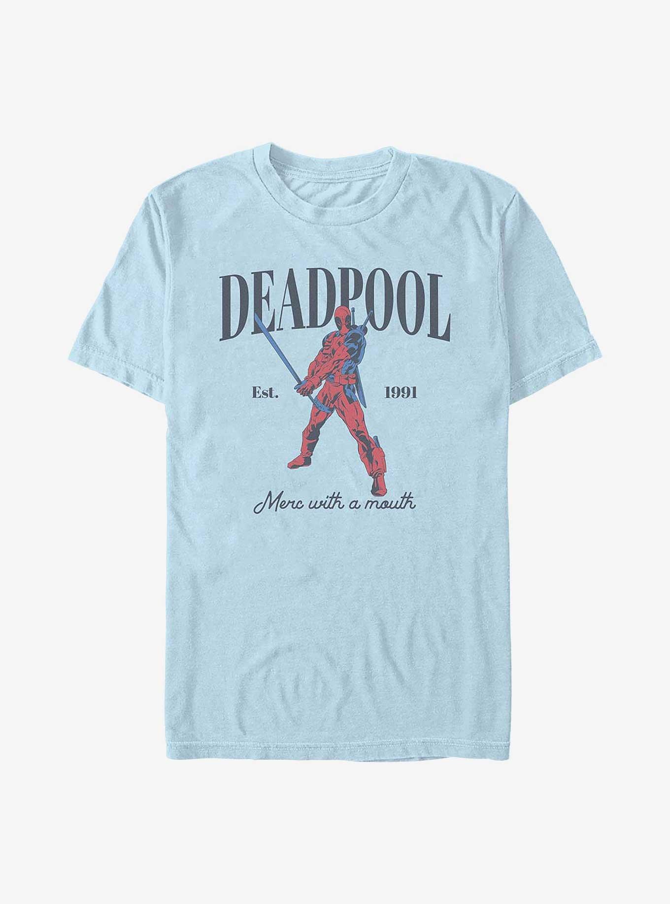 Marvel Deadpool Deadpool Collegiate T-Shirt, LT BLUE, hi-res