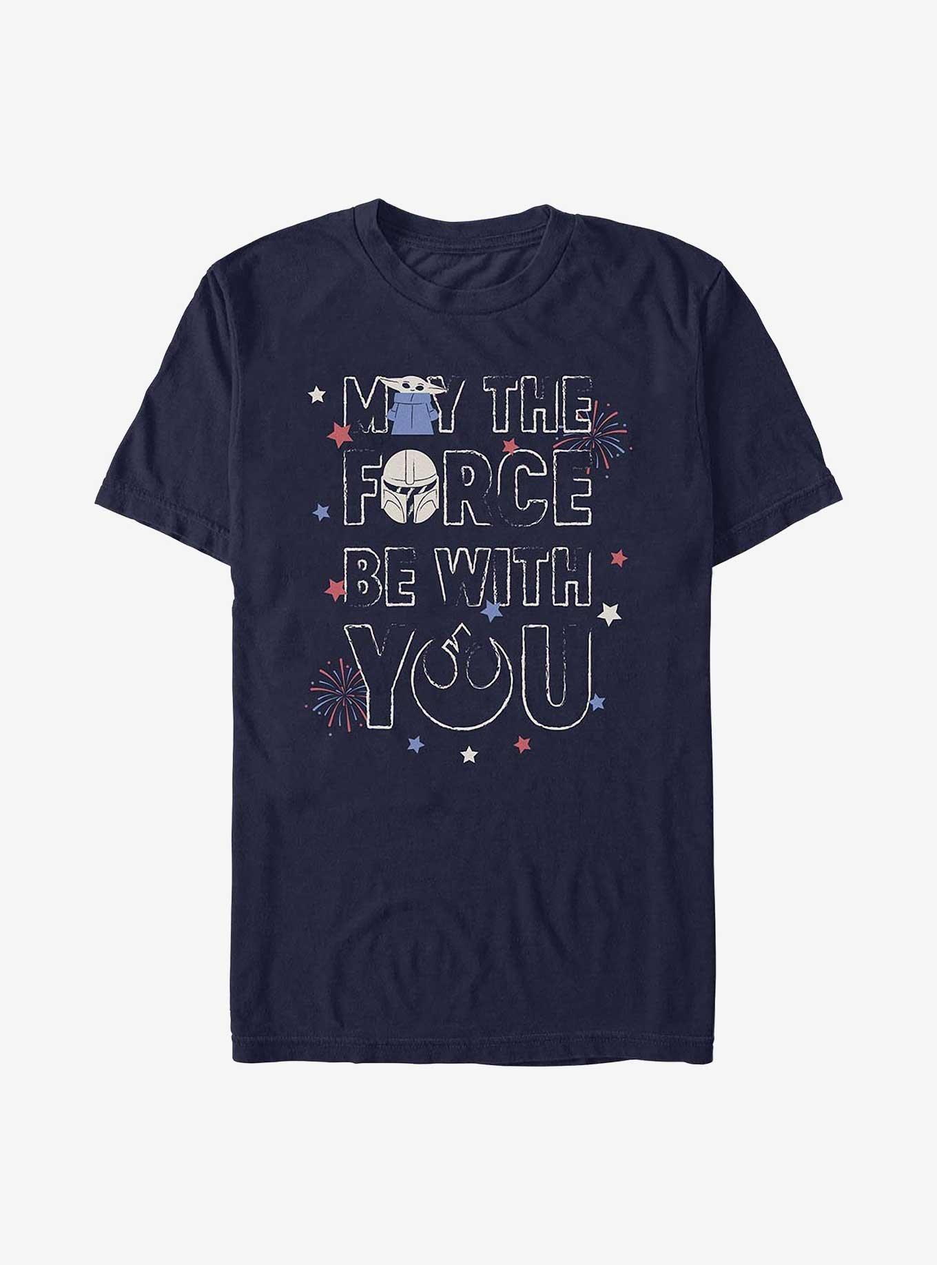 Star Wars The Mandalorian May The Force T-Shirt, NAVY, hi-res