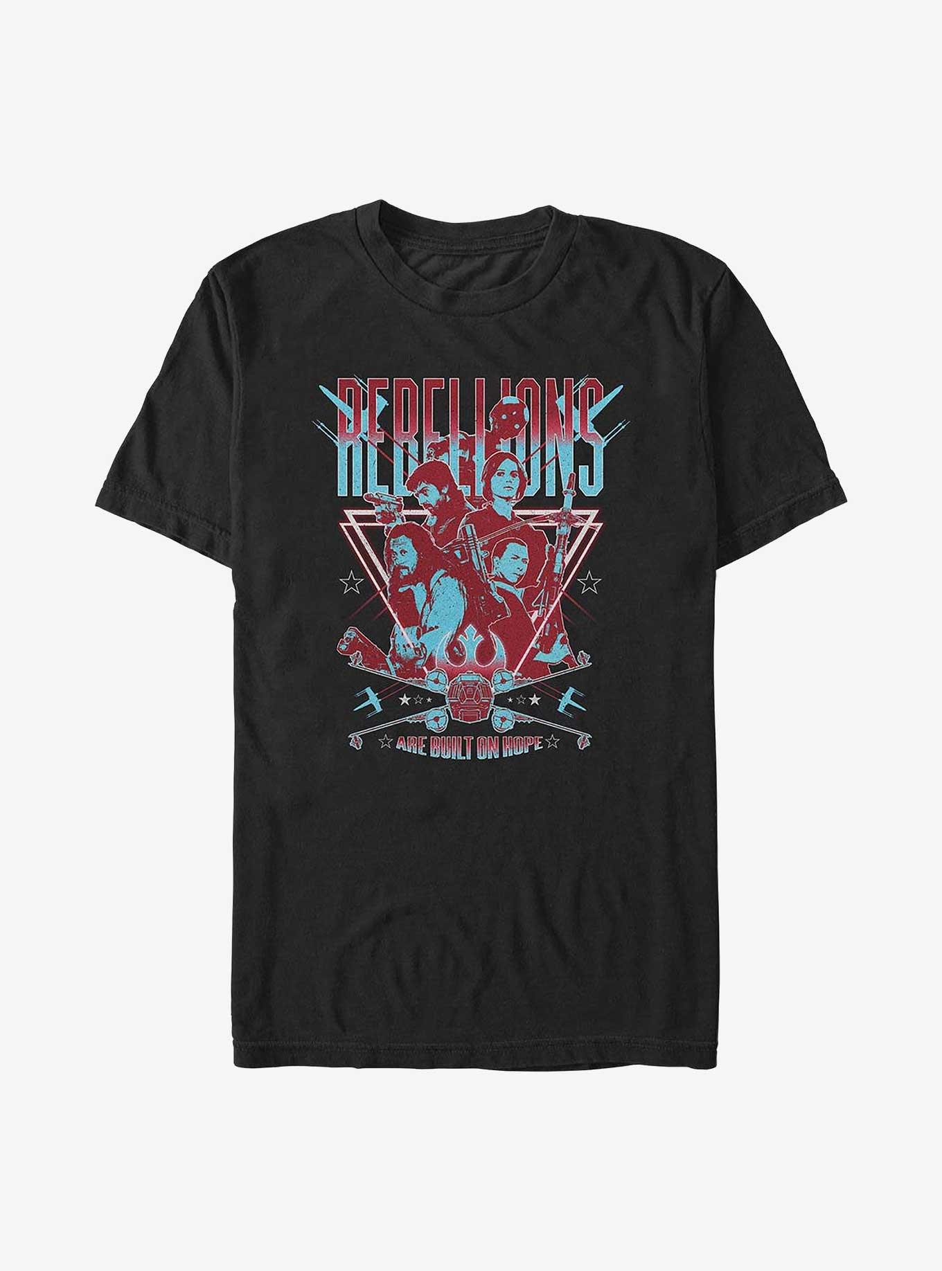 Star Wars Rogue One Rebellions Are Built On Hope T-Shirt, BLACK, hi-res