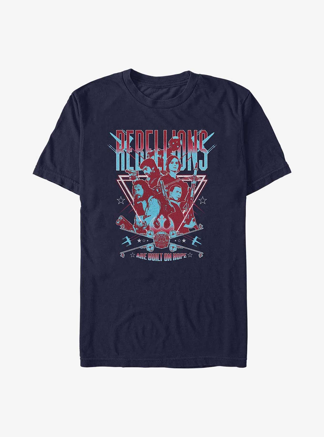 Star Wars Rogue One Rebellions Are Built On Hope T-Shirt, NAVY, hi-res