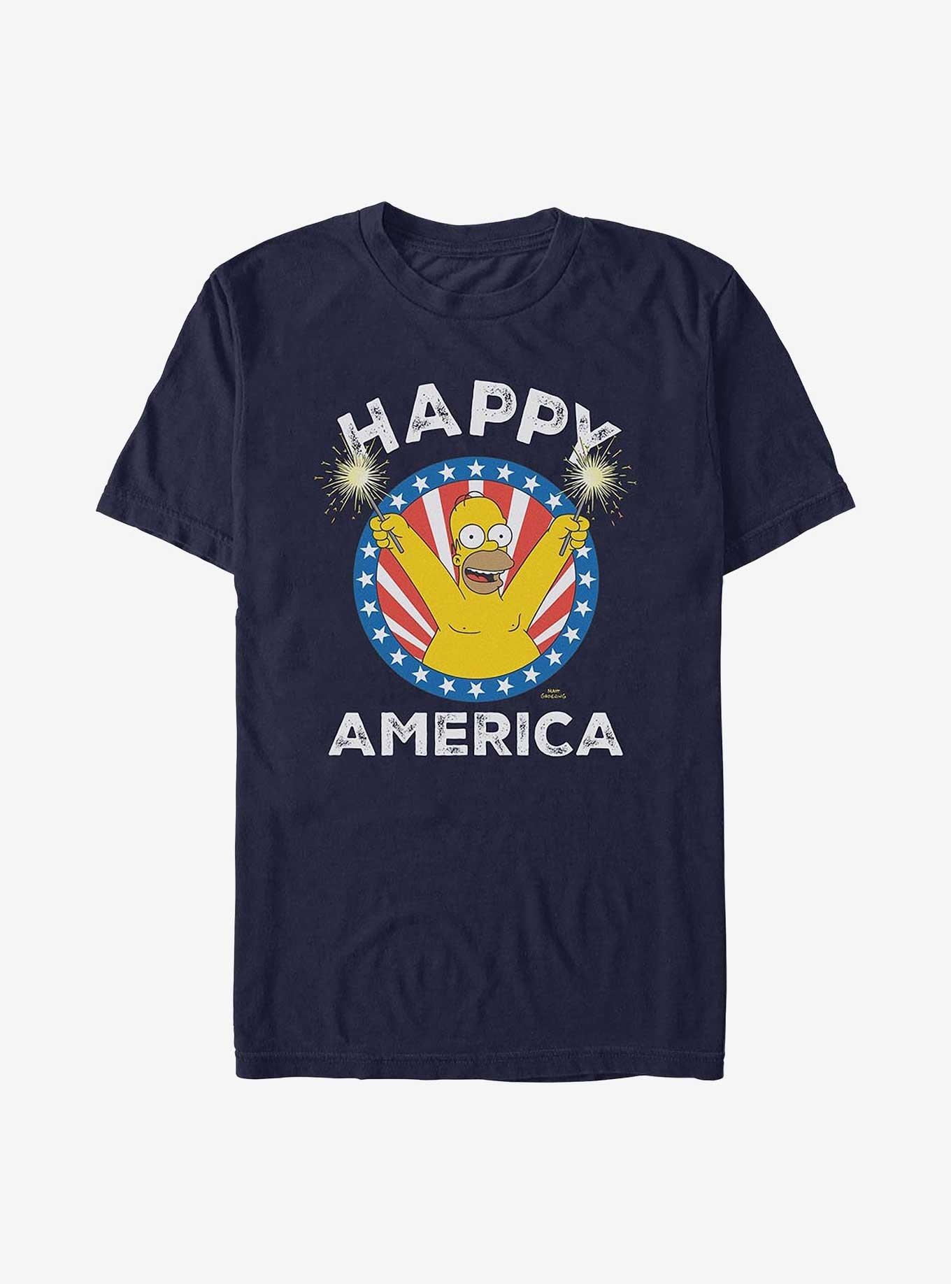 The Simpsons Happy America T-Shirt