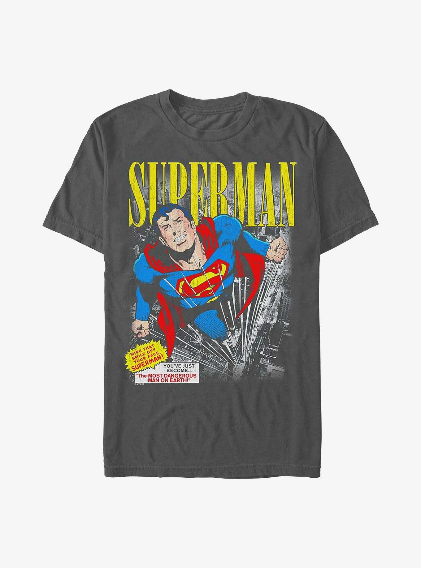 DC Comics Superman Vintage Garment Dye T-Shirt Hot Topic Web Exclusive, , hi-res