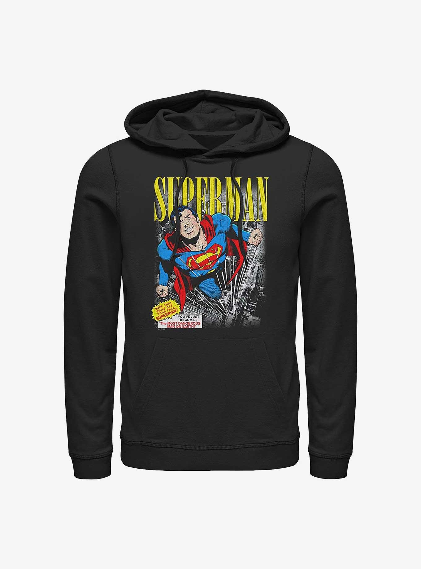 DC Comics Superman Vintage Hoodie Hot Topic Web Exclusive, , hi-res