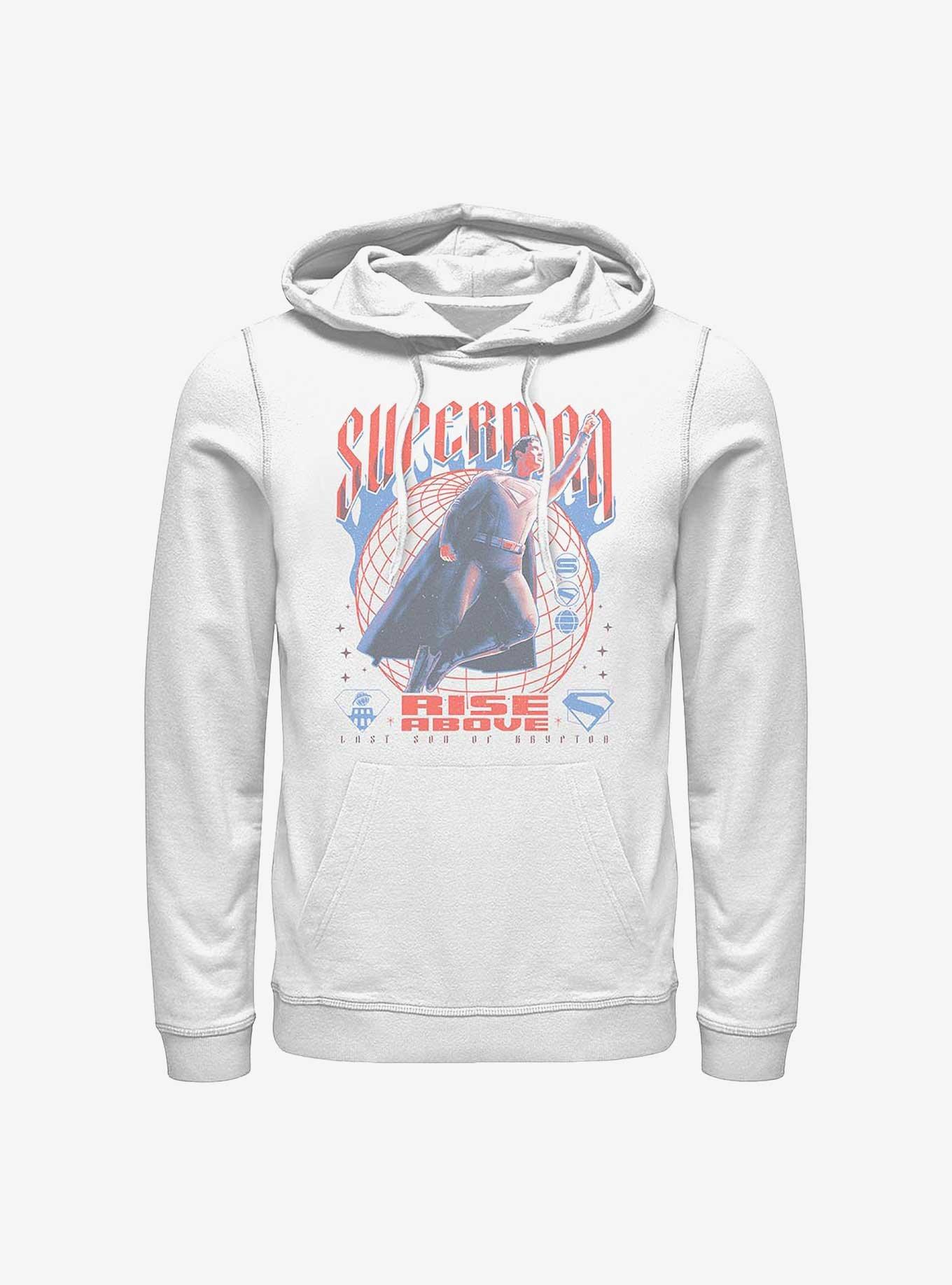 DC Comics Superman Rise Above Hoodie Hot Topic Web Exclusive, WHITE, hi-res