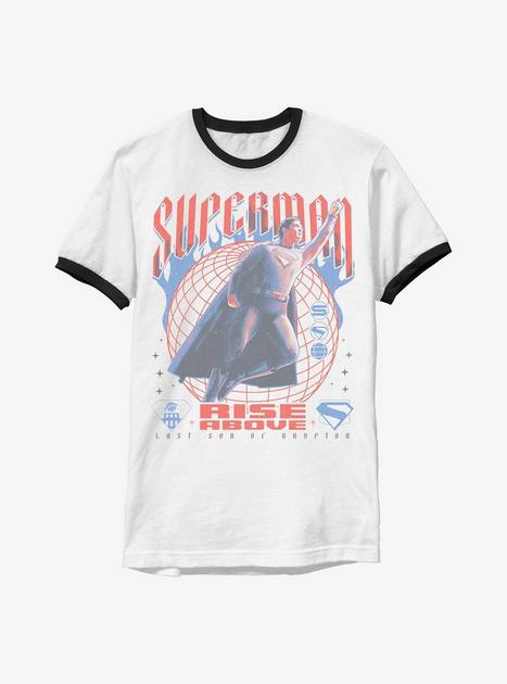DC Comics Superman Rise Above Ringer T-Shirt Hot Topic Exclusive ...
