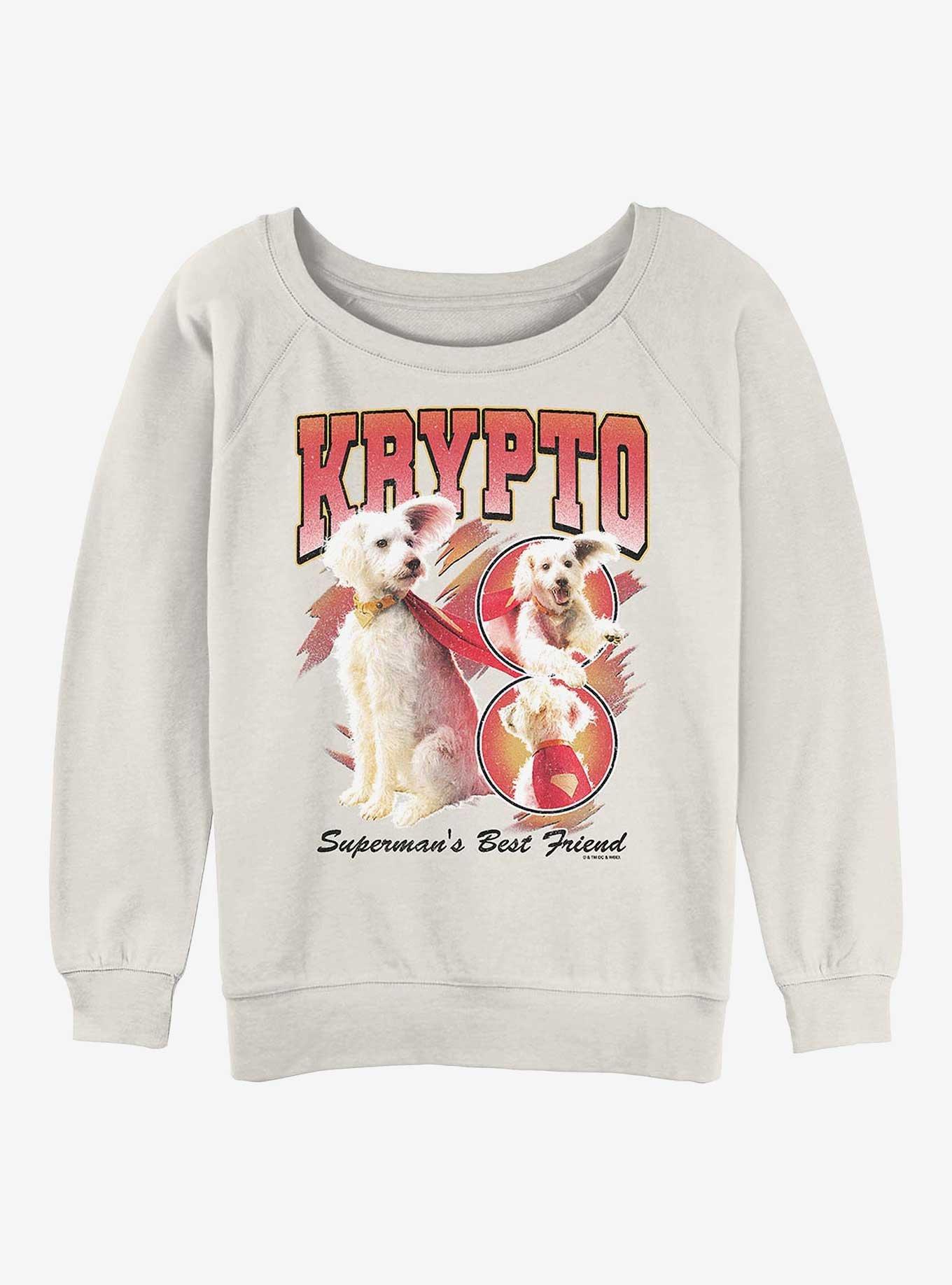 DC Comics Superman Krypto Superman's Best Friend Girls Slouchy Sweatshirt Hot Topic Web Exclusive, , hi-res