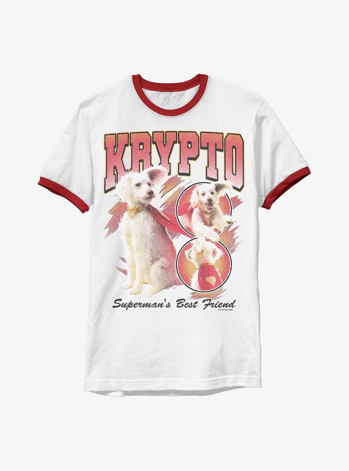 DC Comics Superman Krypto Superman's Best Friend Ringer T-Shirt Hot Topic Web Exclusive, , hi-res
