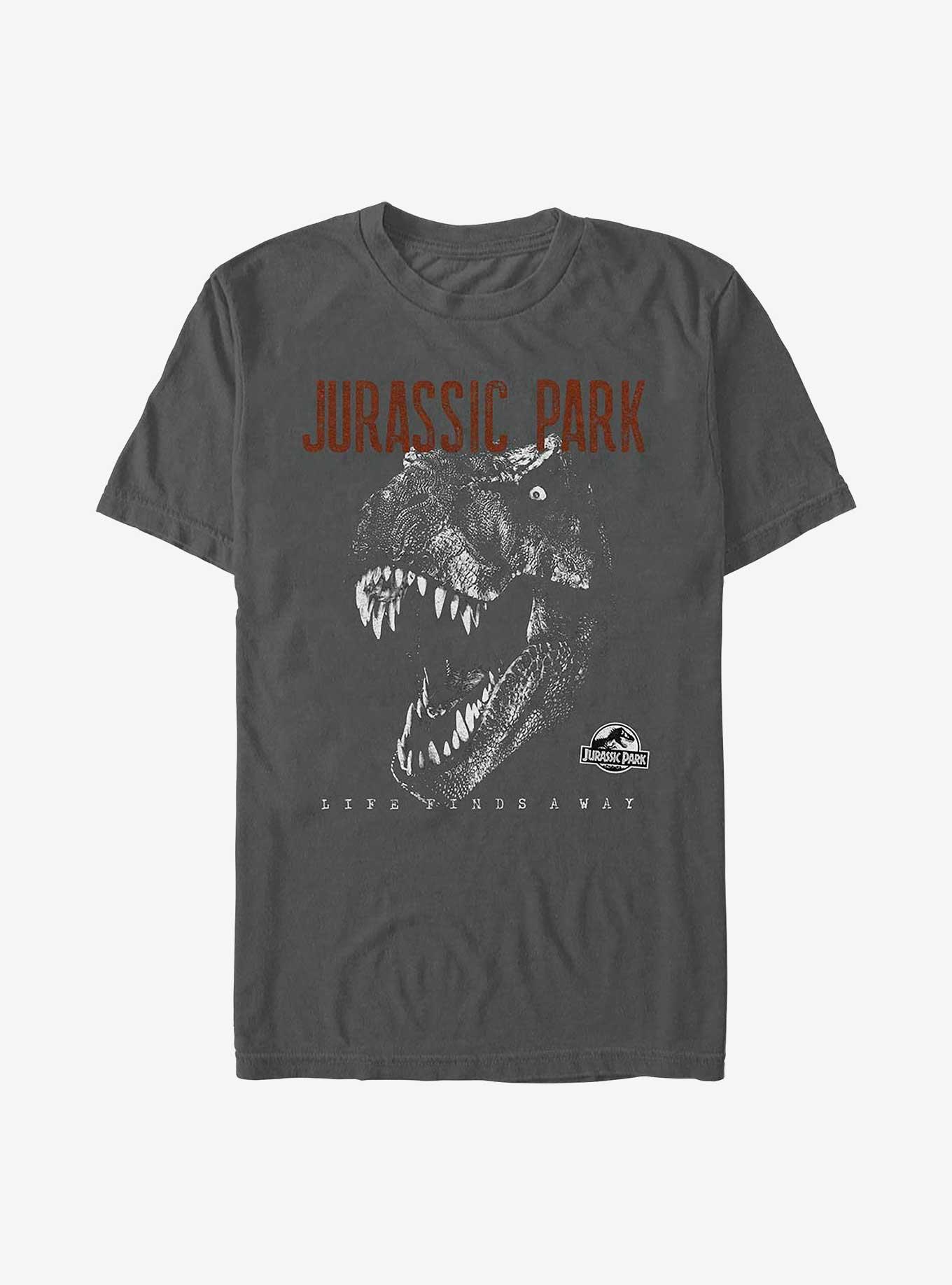 Jurassic Park T-Rex Life Finds A Way Garment Dye T-Shirt, , hi-res