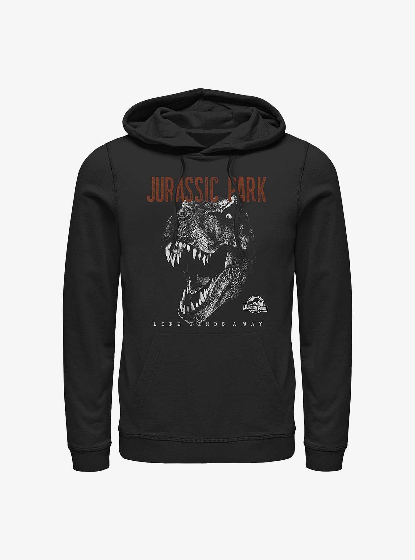 Jurassic Park T-Rex Life Finds A Way Hoodie, , hi-res