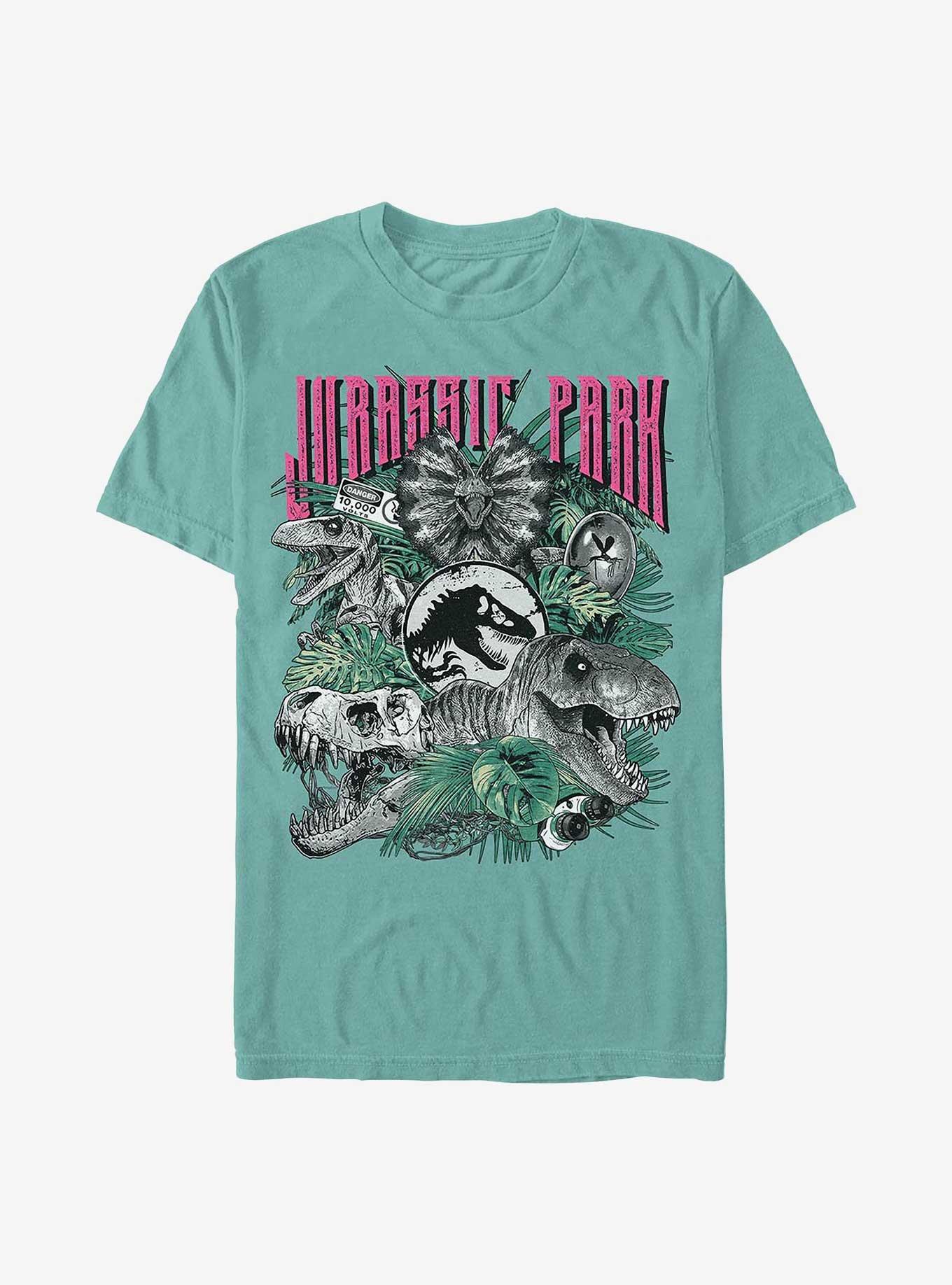 Jurassic Park Iconic Dinosaurs Garment Dye T-Shirt, , hi-res