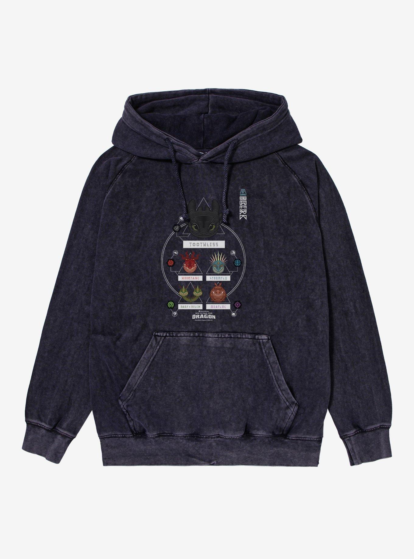 How To Train Your Dragon Dragon Chart Mineral Wash Hoodie, , hi-res