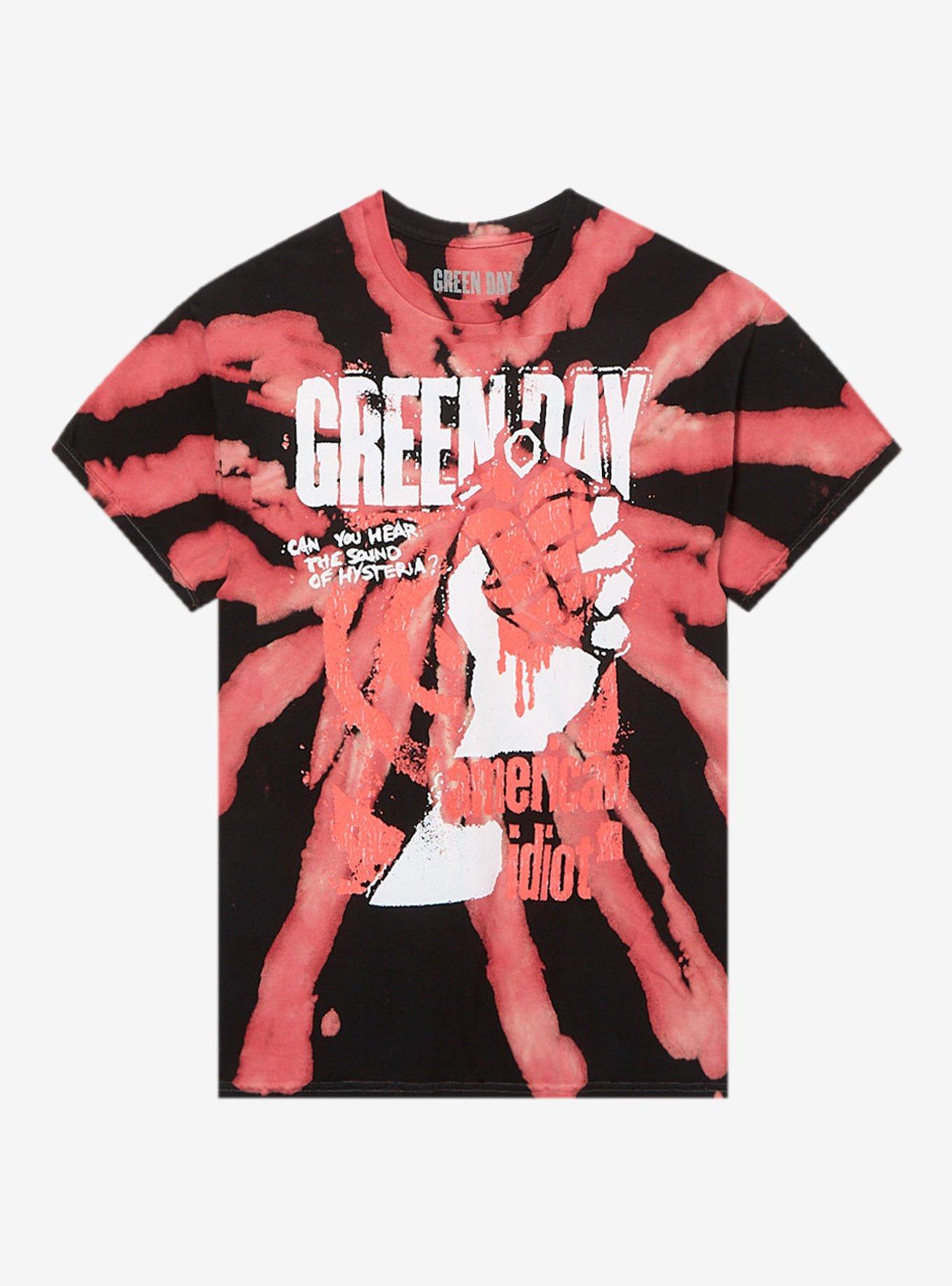 Green Day American Idiot Red & Black Tie-Dye T-Shirt, , hi-res