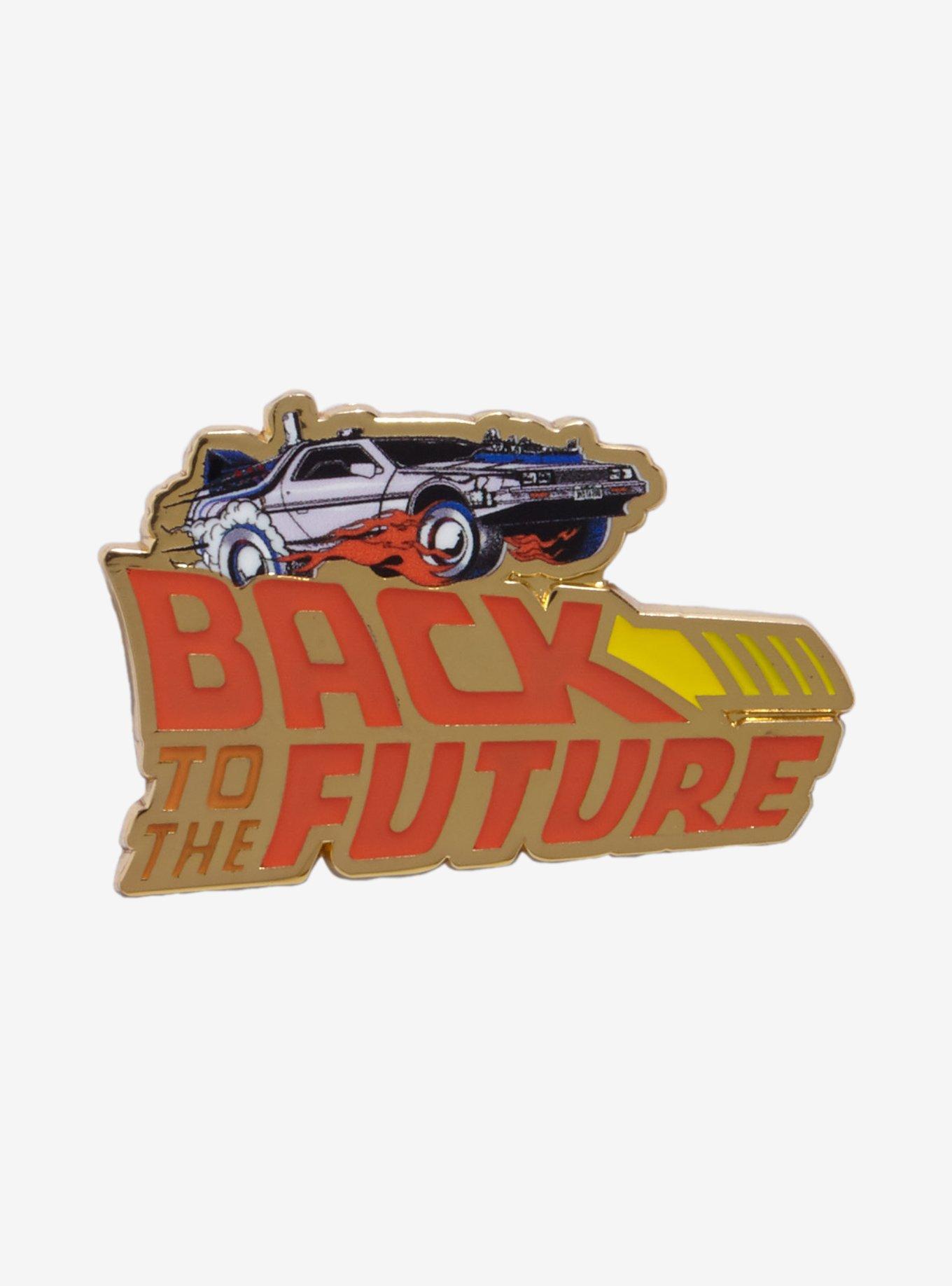 Back to the Future Title Glow-in-the-Dark Enamel Pin, , hi-res