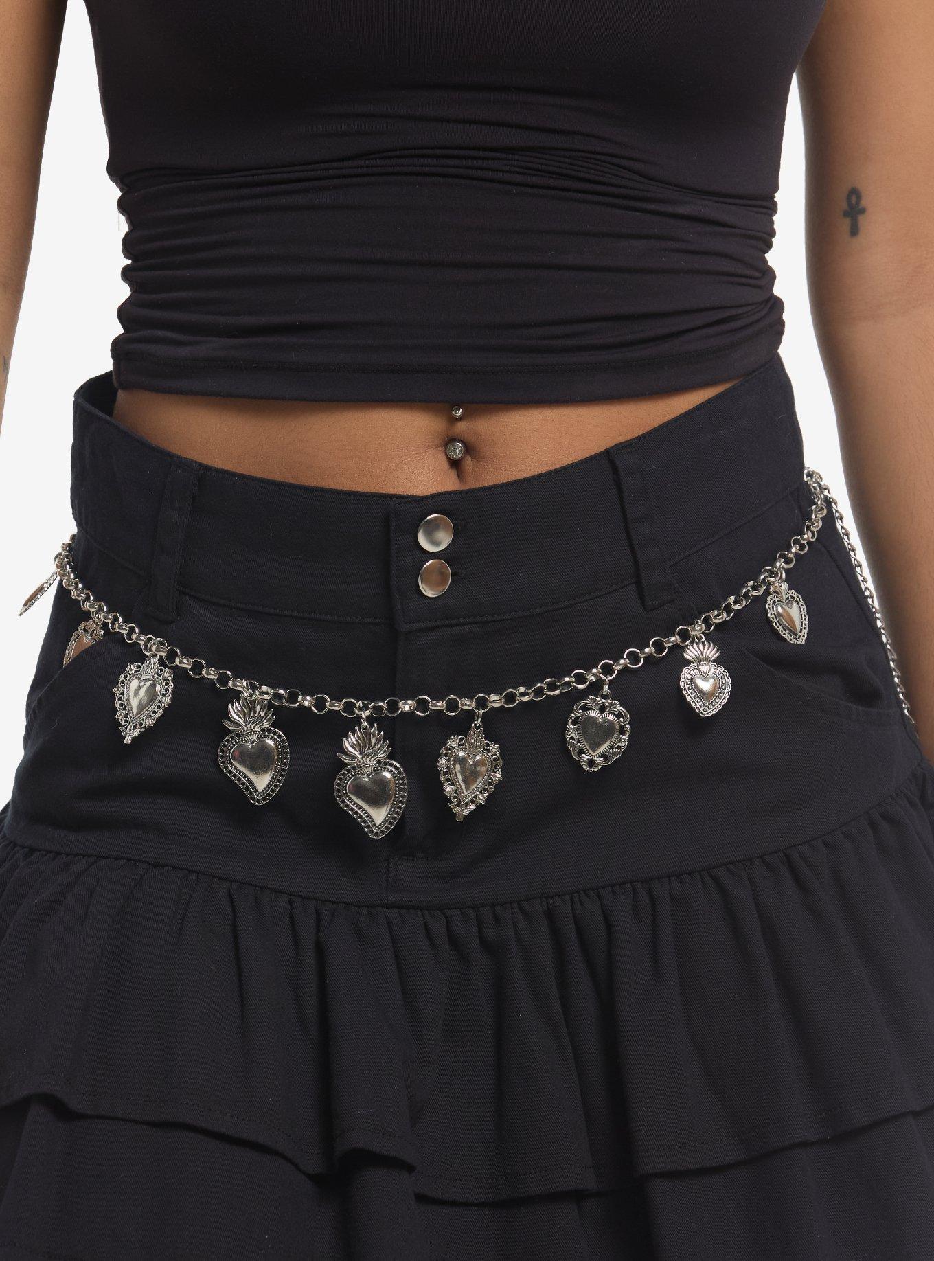 Top shop coins and heart body chain belt Chain Coin Belt - Etsy main image 3