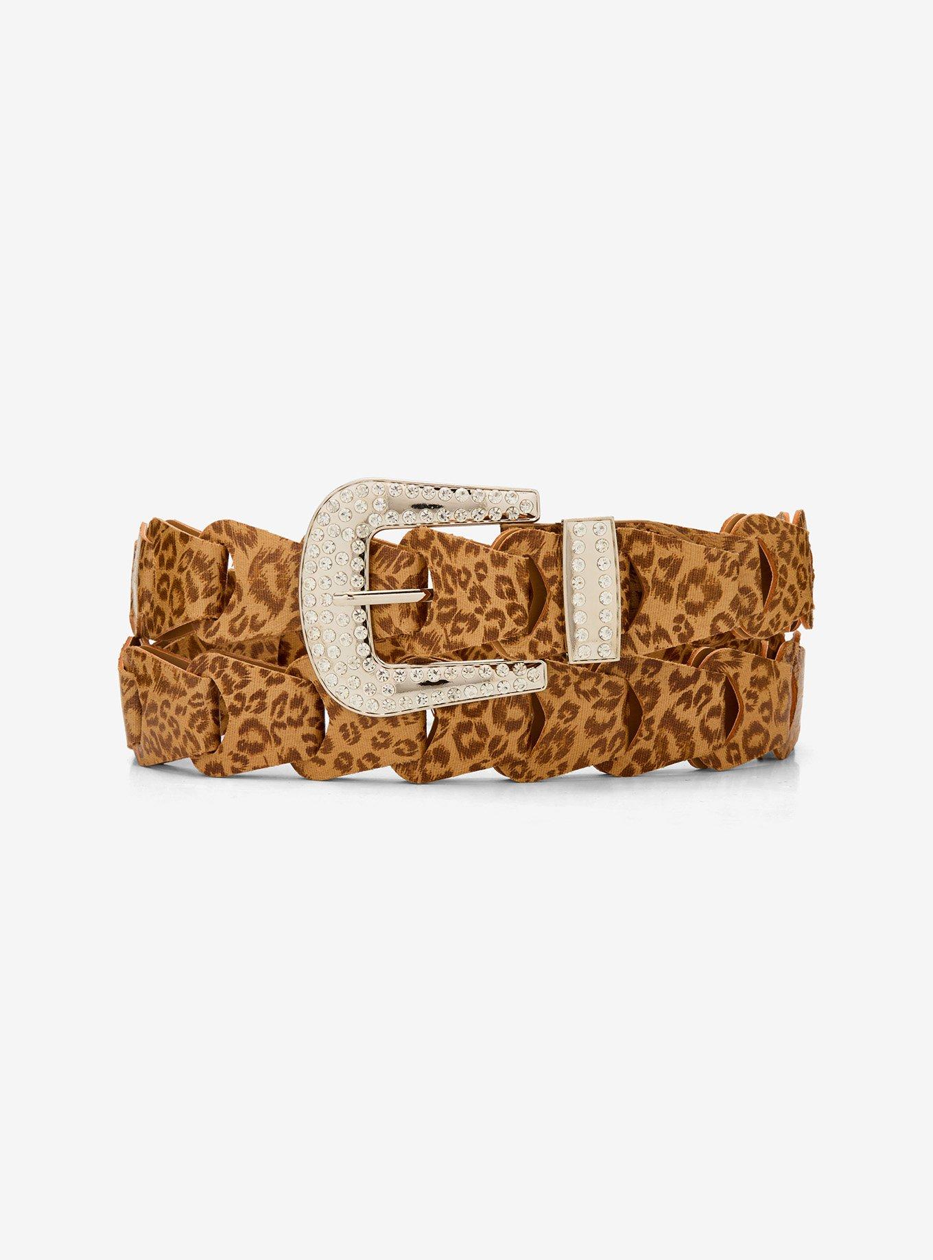Leopard Weave Western Belt, , hi-res