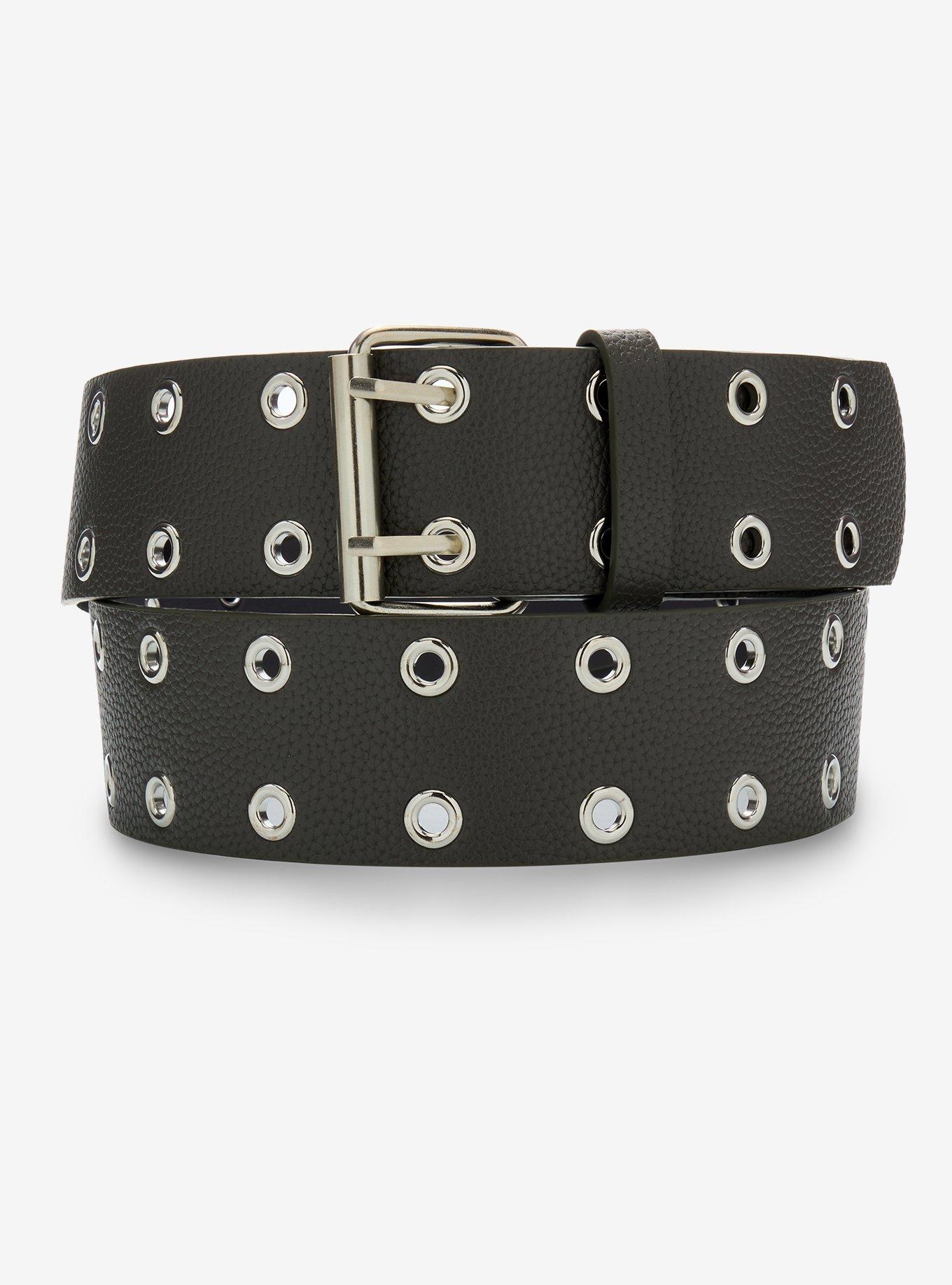 Grey Grommet Belt, , hi-res