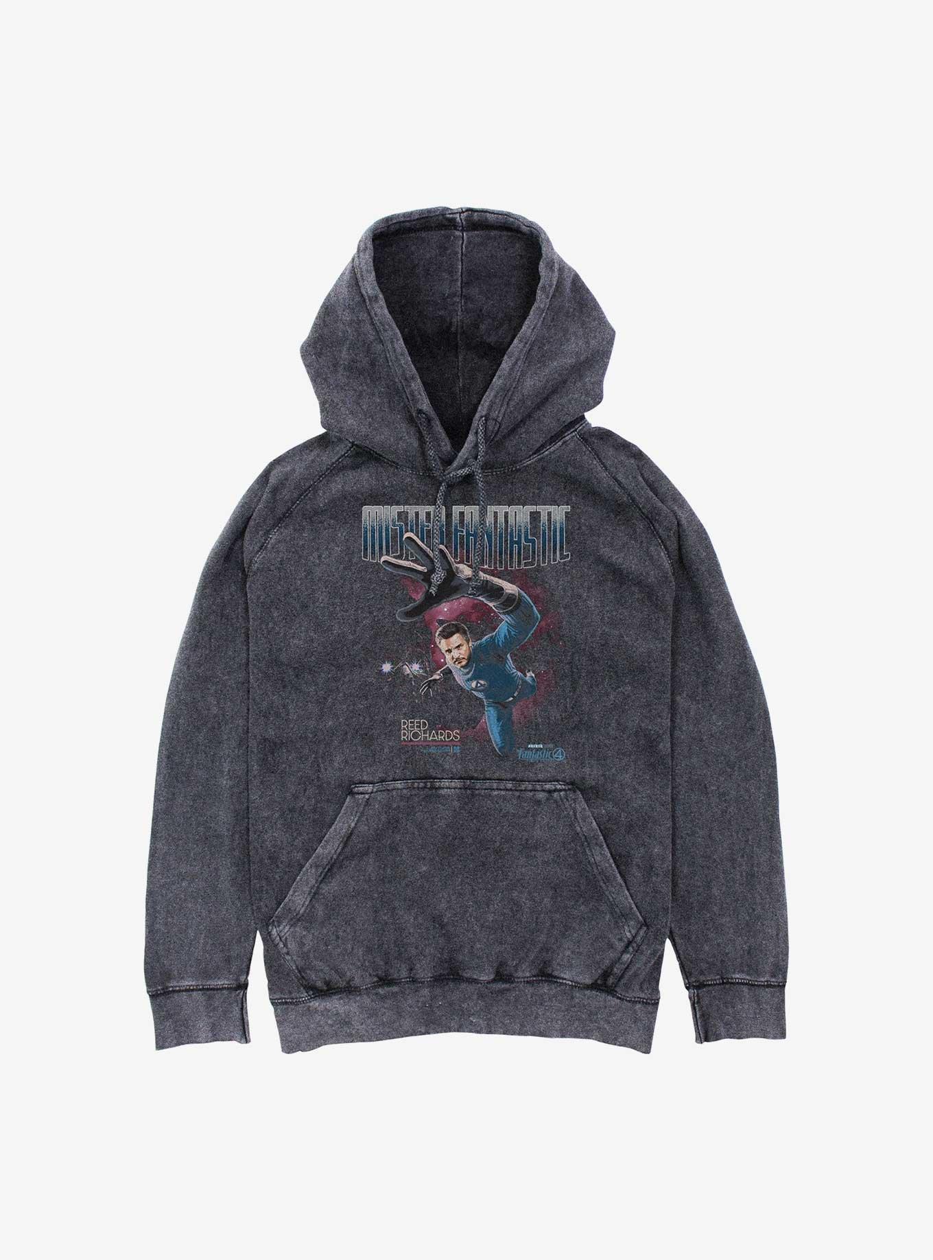 Marvel The Fantastic Four: First Steps Beyond Limits Mineral Wash Hoodie Hot Topic Exclusive, , hi-res