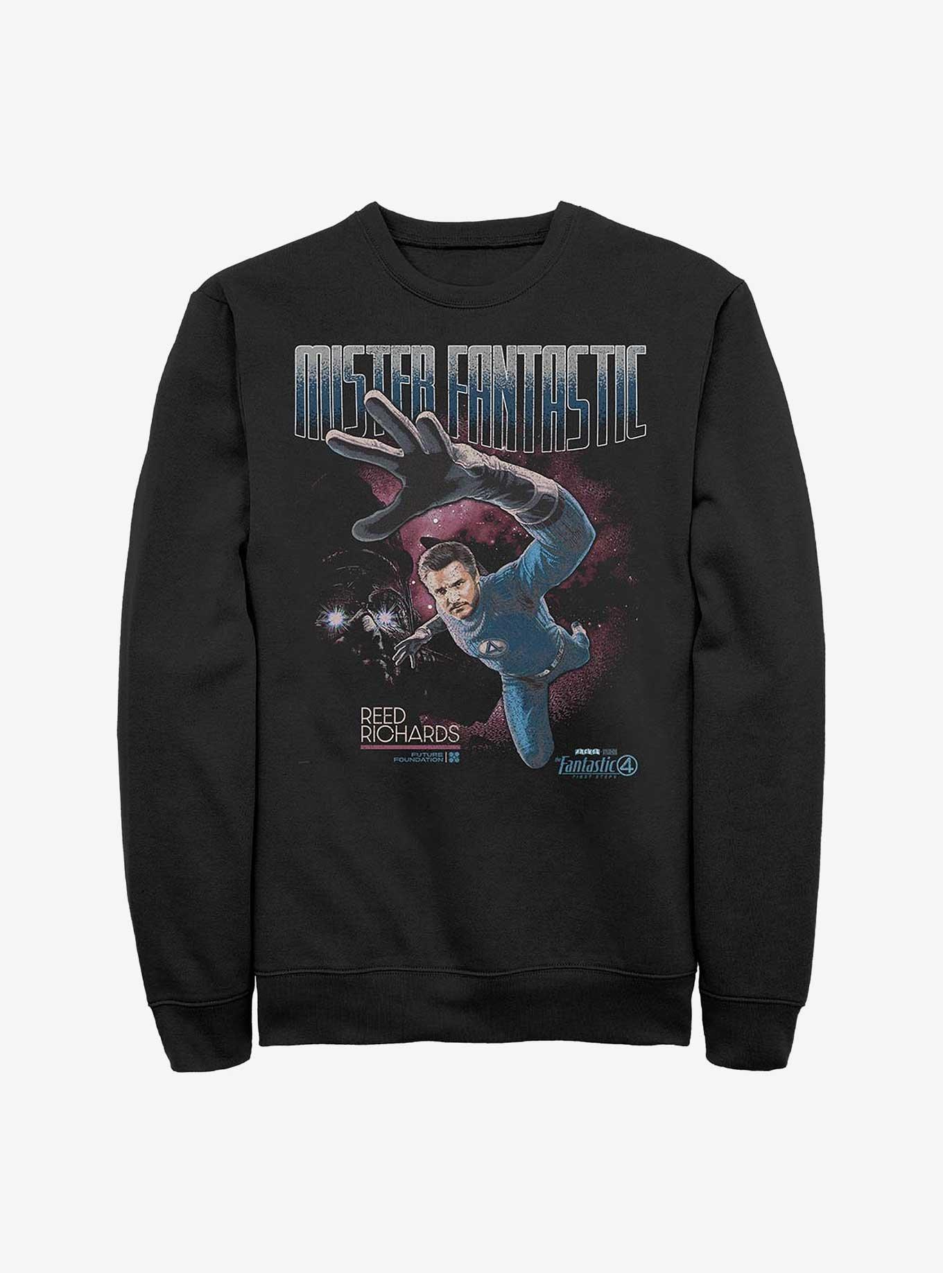 Marvel The Fantastic Four: First Steps Beyond Limits Sweatshirt Hot Topic Web Exclusive, BLACK, hi-res
