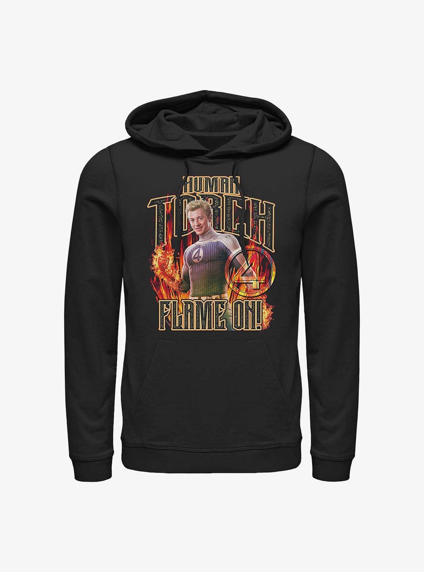 Marvel The Fantastic Four: First Steps Torch Flames Hoodie Hot Topic Web Exclusive, , hi-res