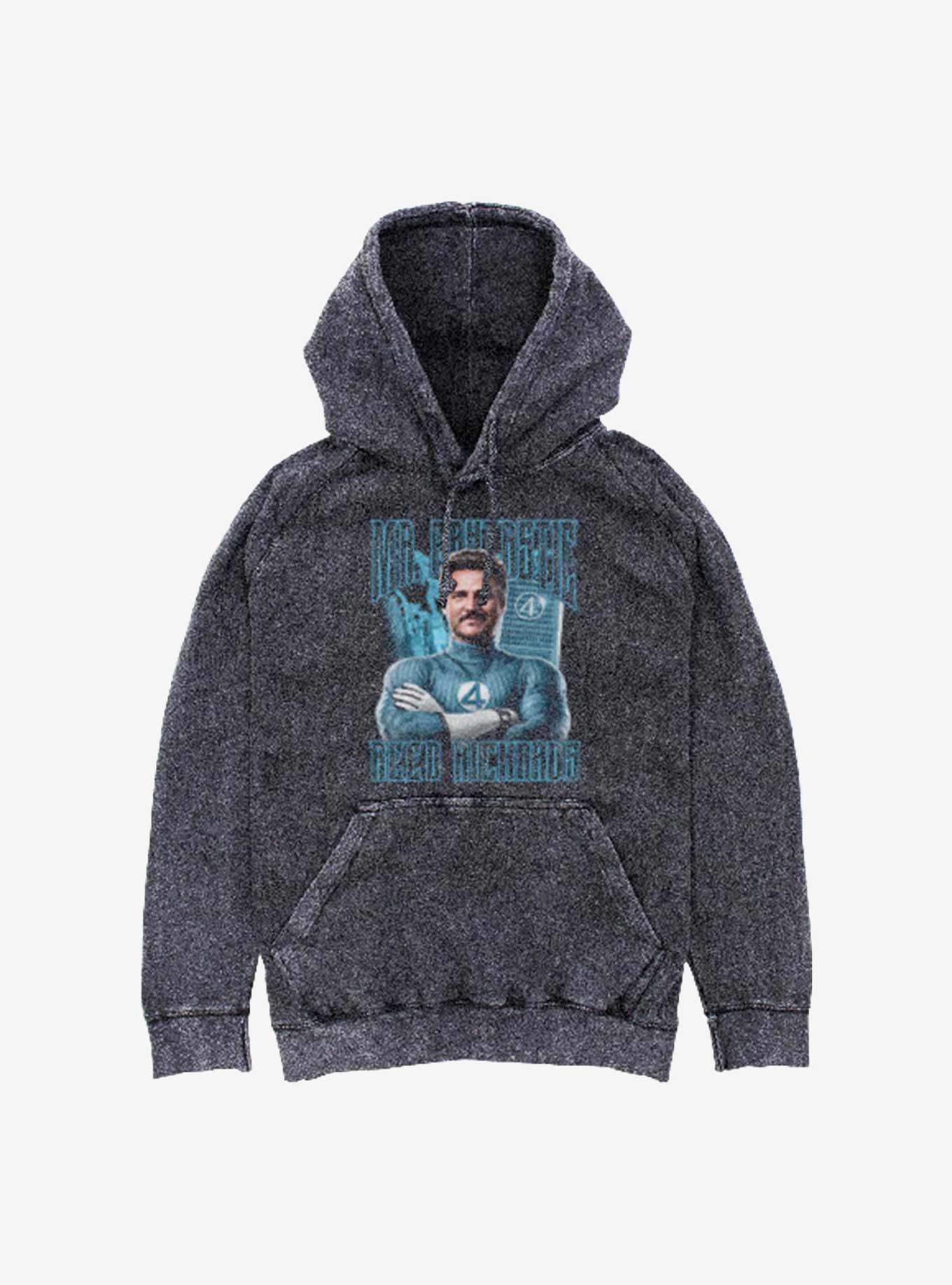 Marvel The Fantastic Four: First Steps Reed Fantastic Mineral Wash Hoodie Hot Topic Web Exclusive, , hi-res