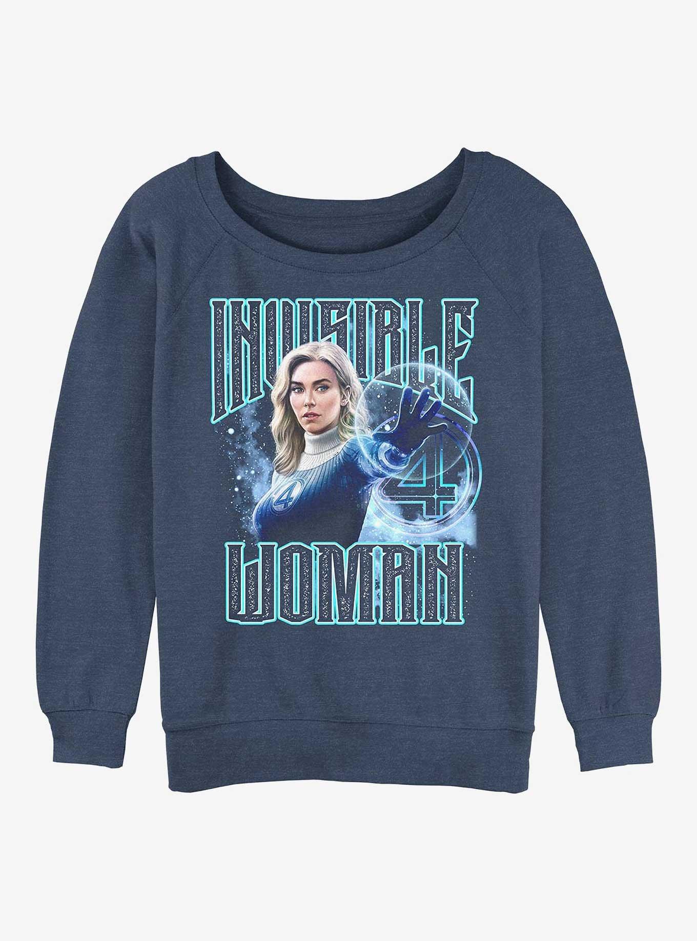 Marvel The Fantastic Four: First Steps Invisible Woman Girls Slouchy Sweatshirt Hot Topic Web Exclusive, , hi-res