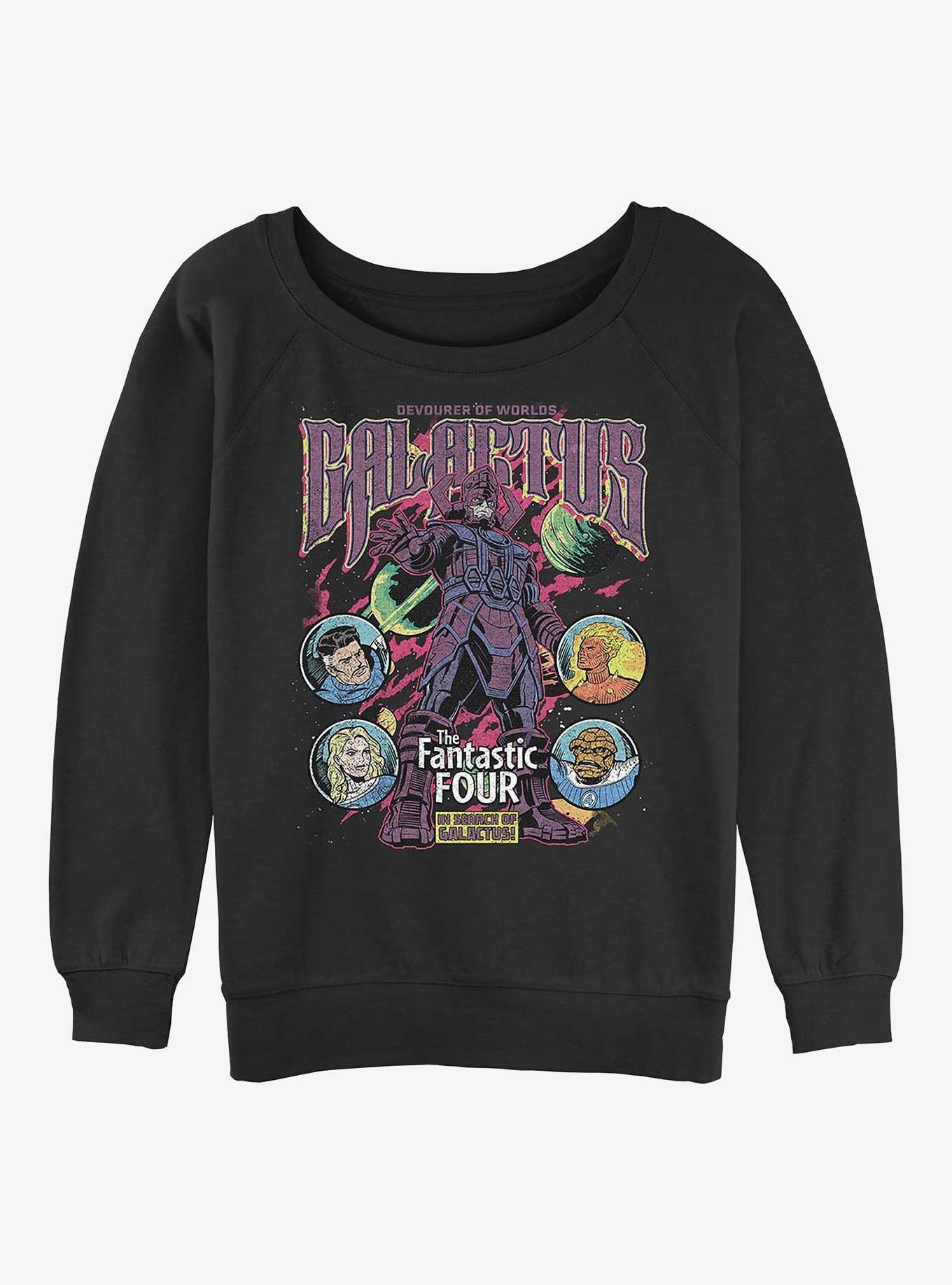 Marvel The Fantastic Four: First Steps Galactus Rules Girls Slouchy Sweatshirt Hot Topic Web Exclusive, BLACK, hi-res
