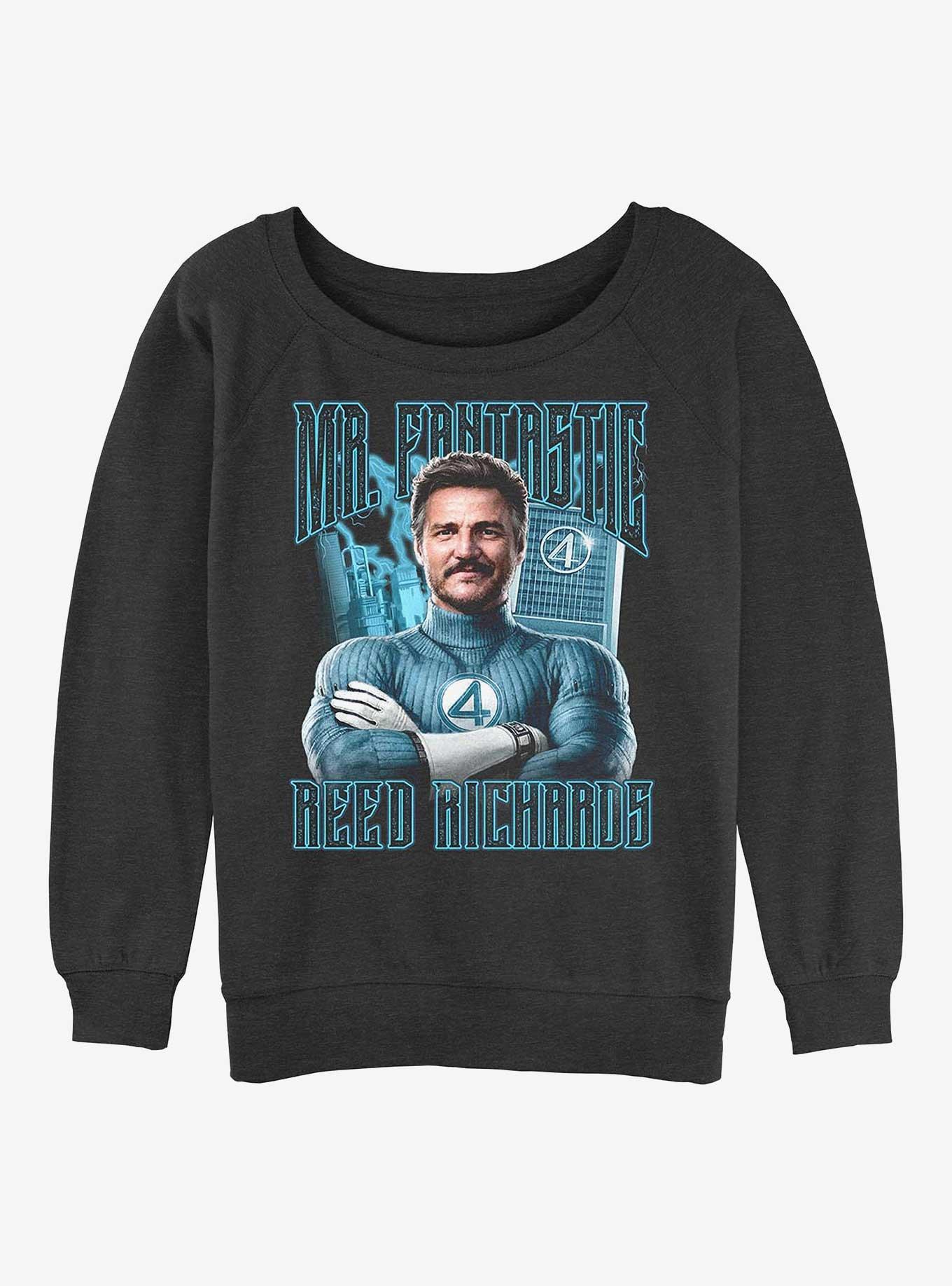 Marvel The Fantastic Four: First Steps Reed Fantastic Girls Slouchy Sweatshirt Hot Topic Web Exclusive, , hi-res