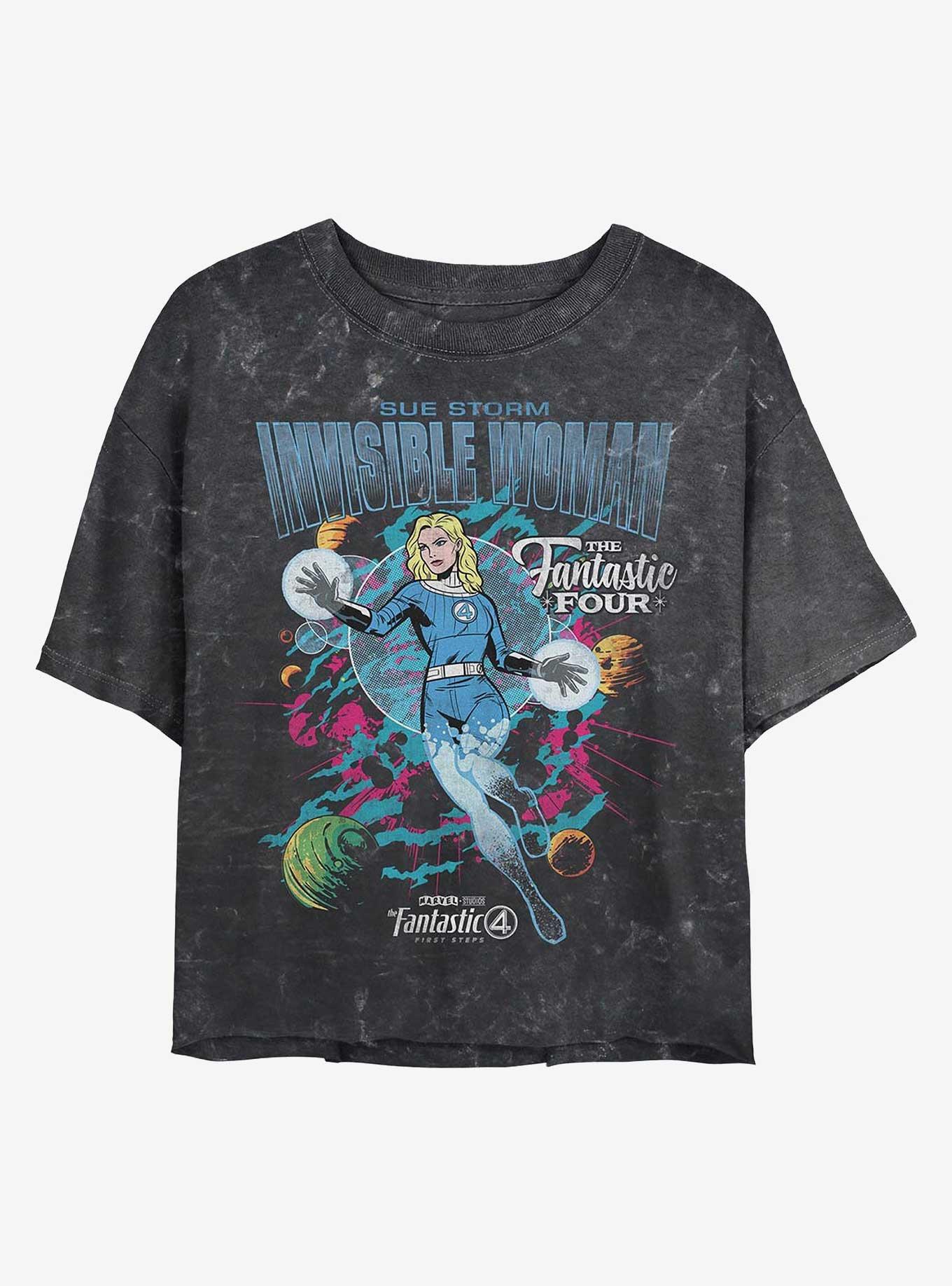 Marvel The Fantastic Four: First Steps Sues Cover Girls Mineral Wash Crop T-Shirt Hot Topic Web Exclusive, , hi-res