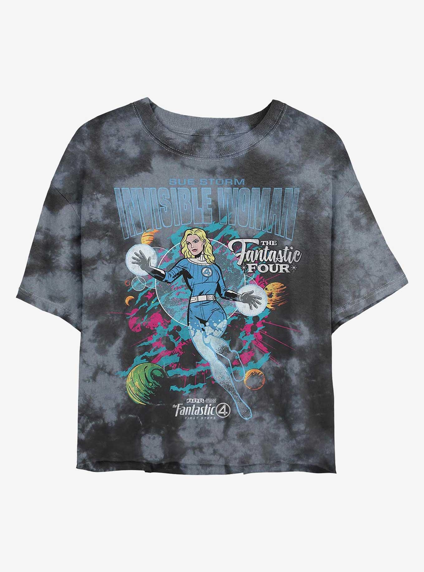 Marvel The Fantastic Four: First Steps Sues Cover Girls Tie-Dye Crop T-Shirt Hot Topic Exclusive, , hi-res
