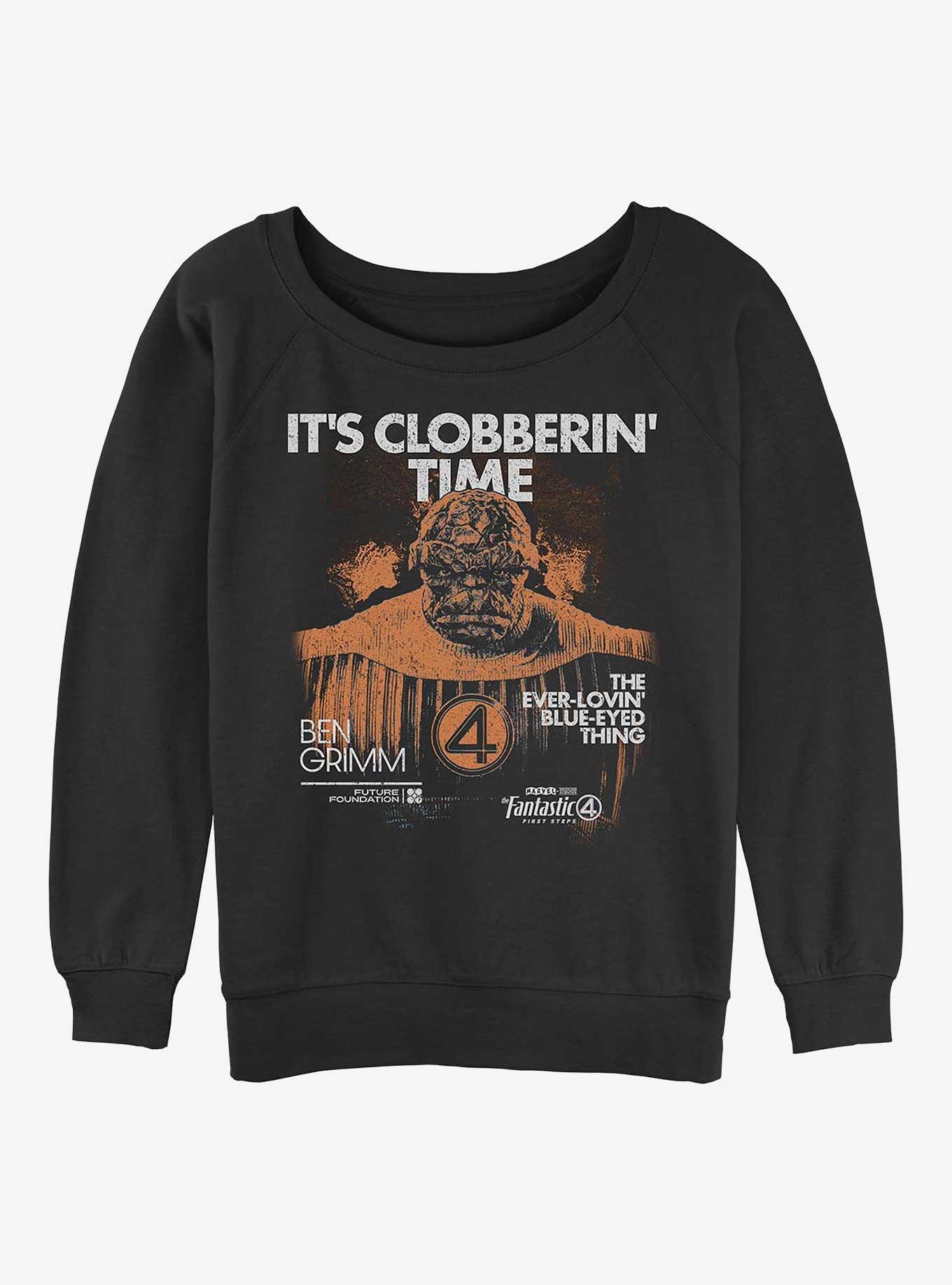 Marvel The Fantastic Four: First Steps Thing Grunge Girls Slouchy Sweatshirt Hot Topic Exclusive