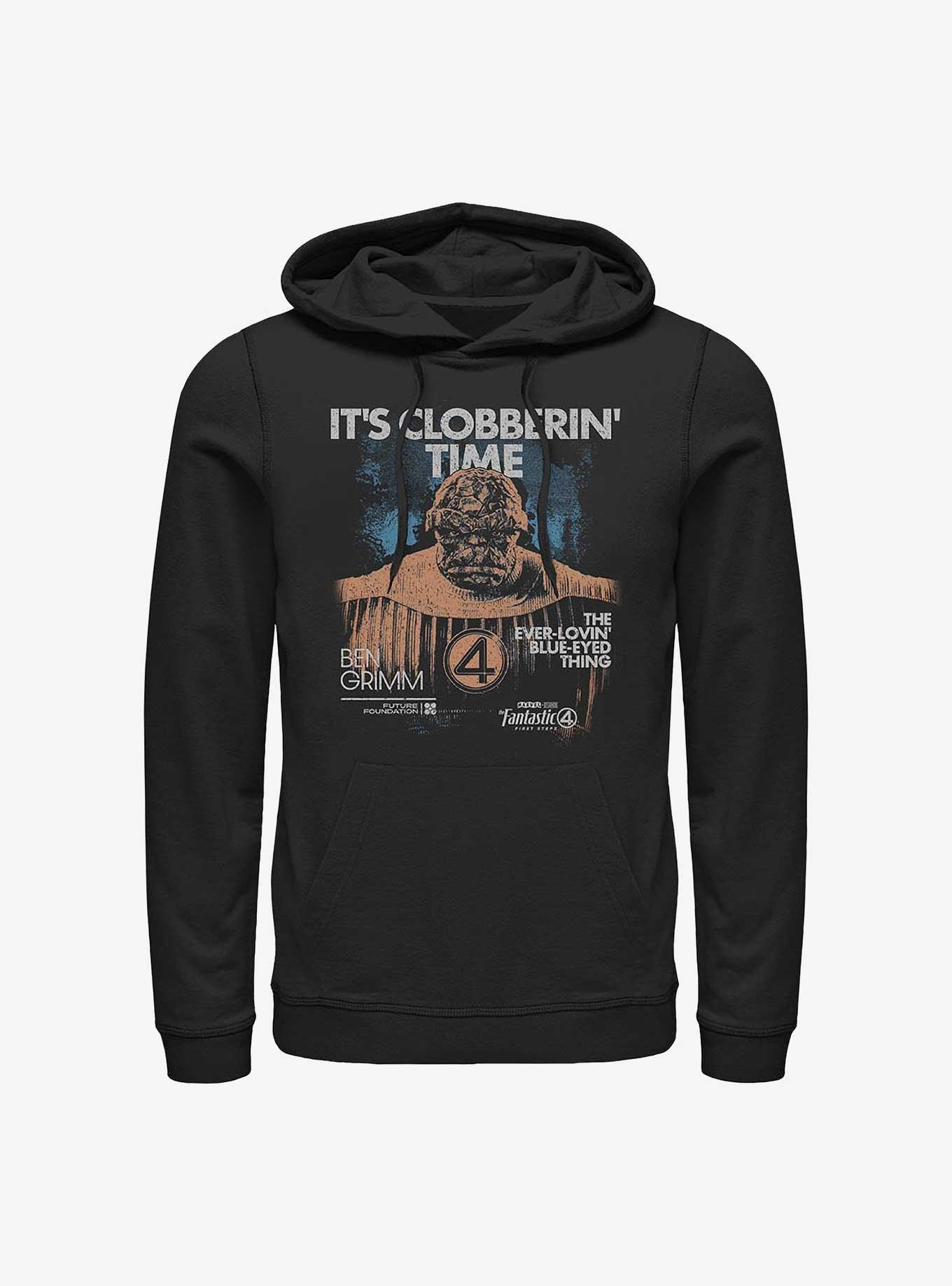 Marvel The Fantastic Four: First Steps Thing Grunge Hoodie Hot Topic Exclusive, BLACK, hi-res