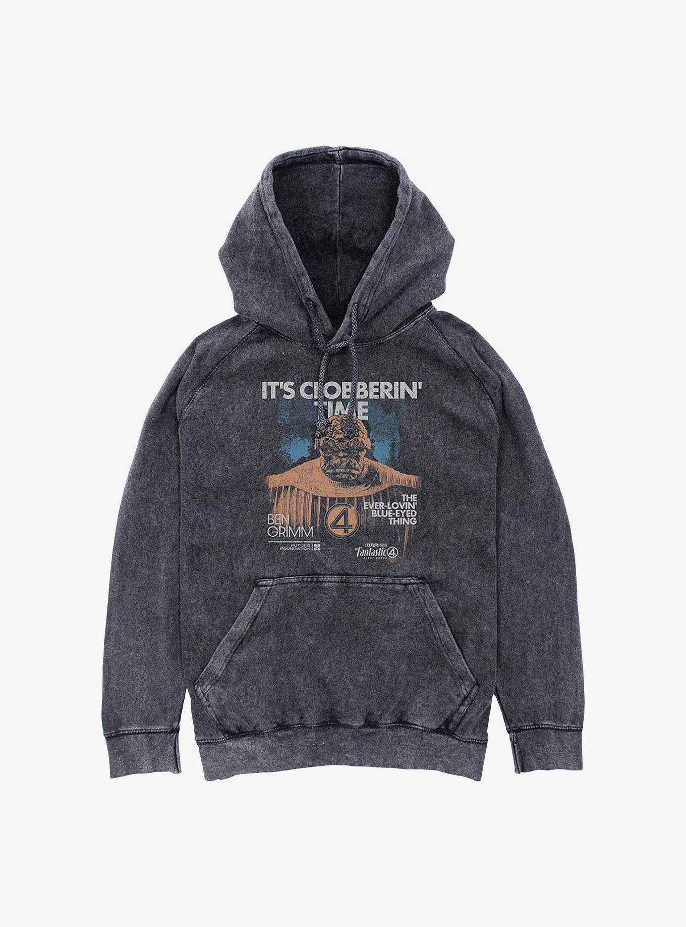 Marvel The Fantastic Four: First Steps Thing Grunge Mineral Wash Hoodie Hot Topic Exclusive