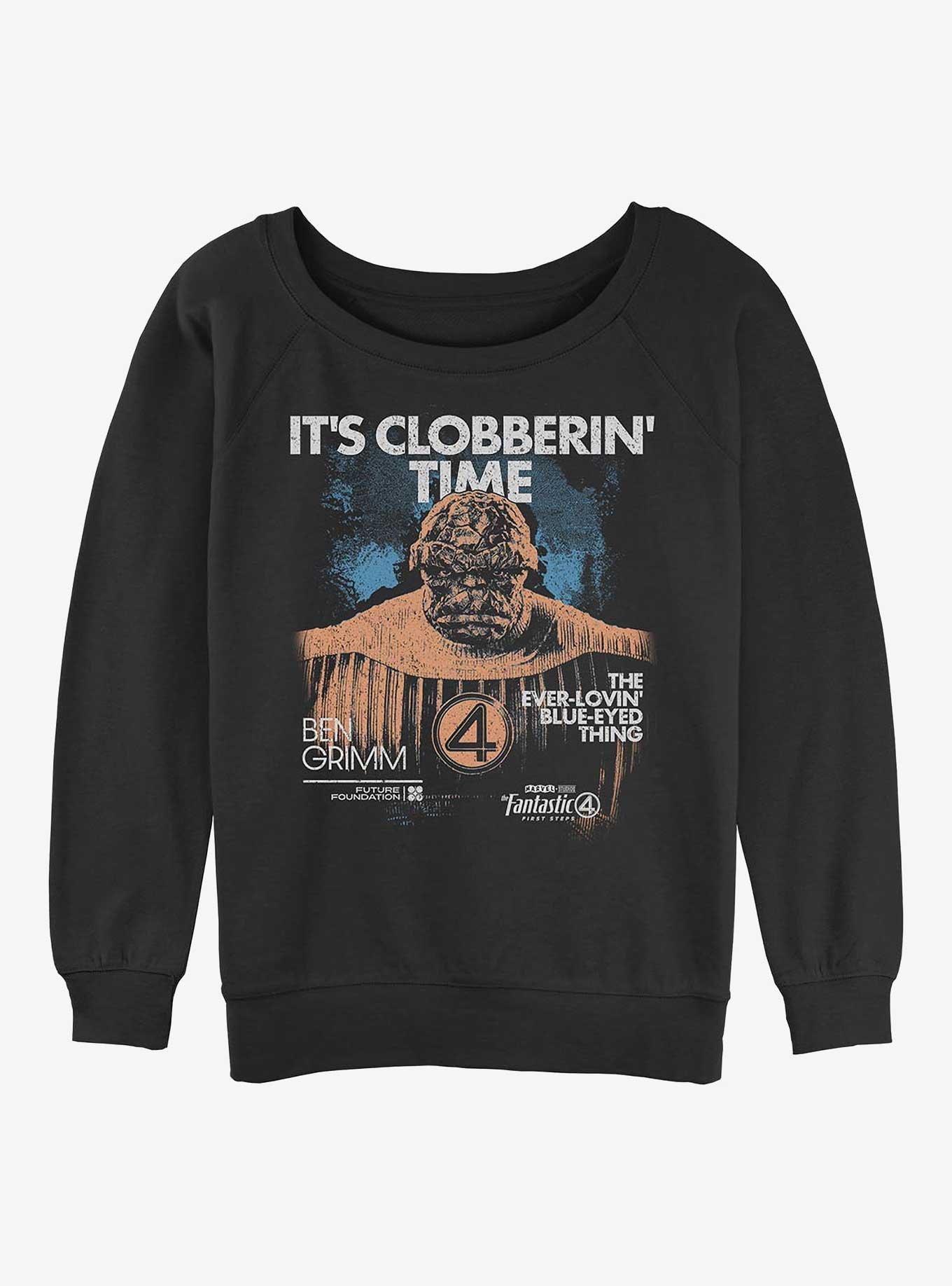 Marvel The Fantastic Four: First Steps Thing Grunge Girls Slouchy Sweatshirt Hot Topic Exclusive, , hi-res