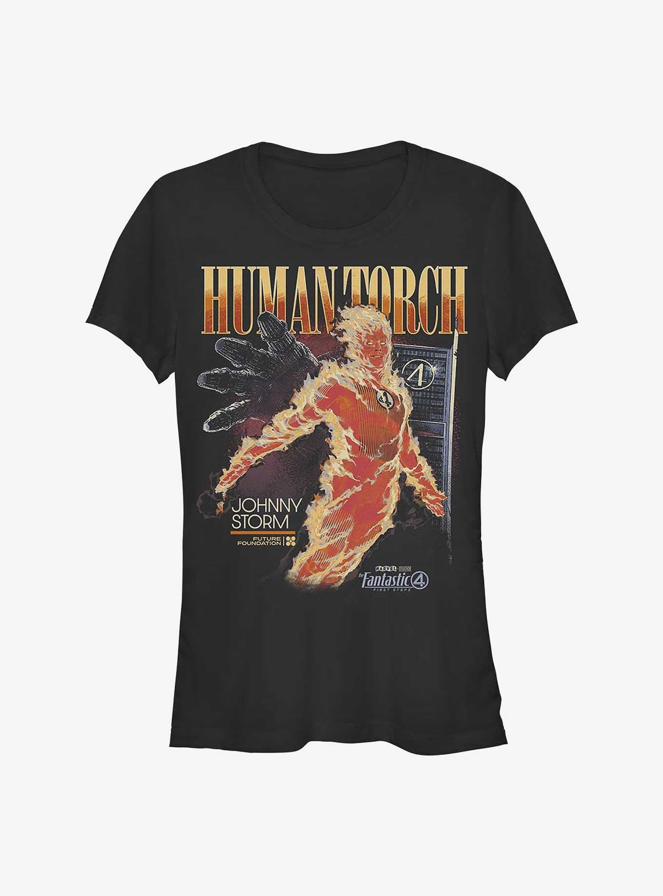 Marvel The Fantastic Four: First Steps Human Torch Girls T-Shirt Hot Topic Exclusive, , hi-res