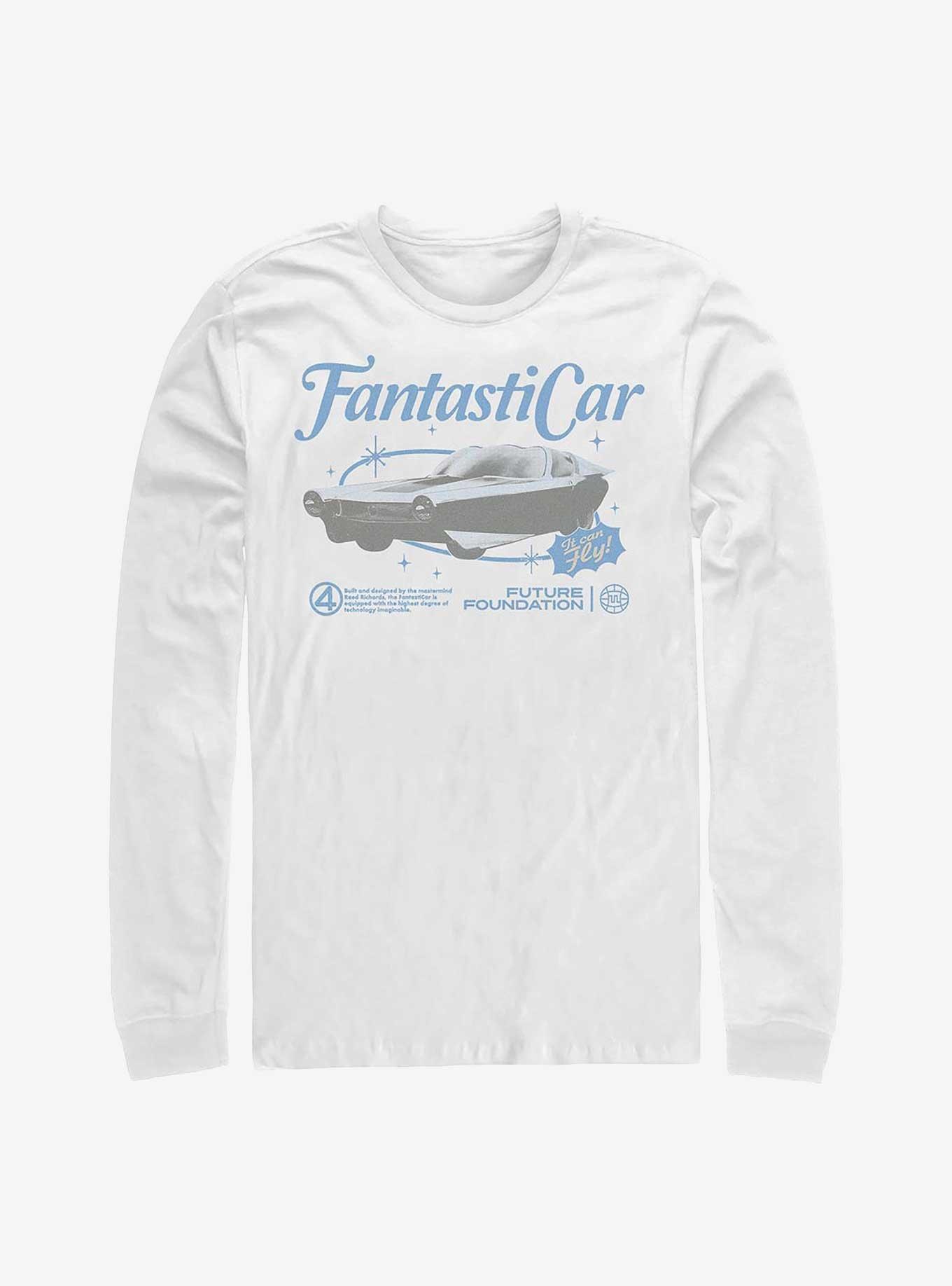 Marvel The Fantastic Four: First Steps Fantastic Car Long-Sleeve T-Shirt Hot Topic Web Exclusive, WHITE, hi-res