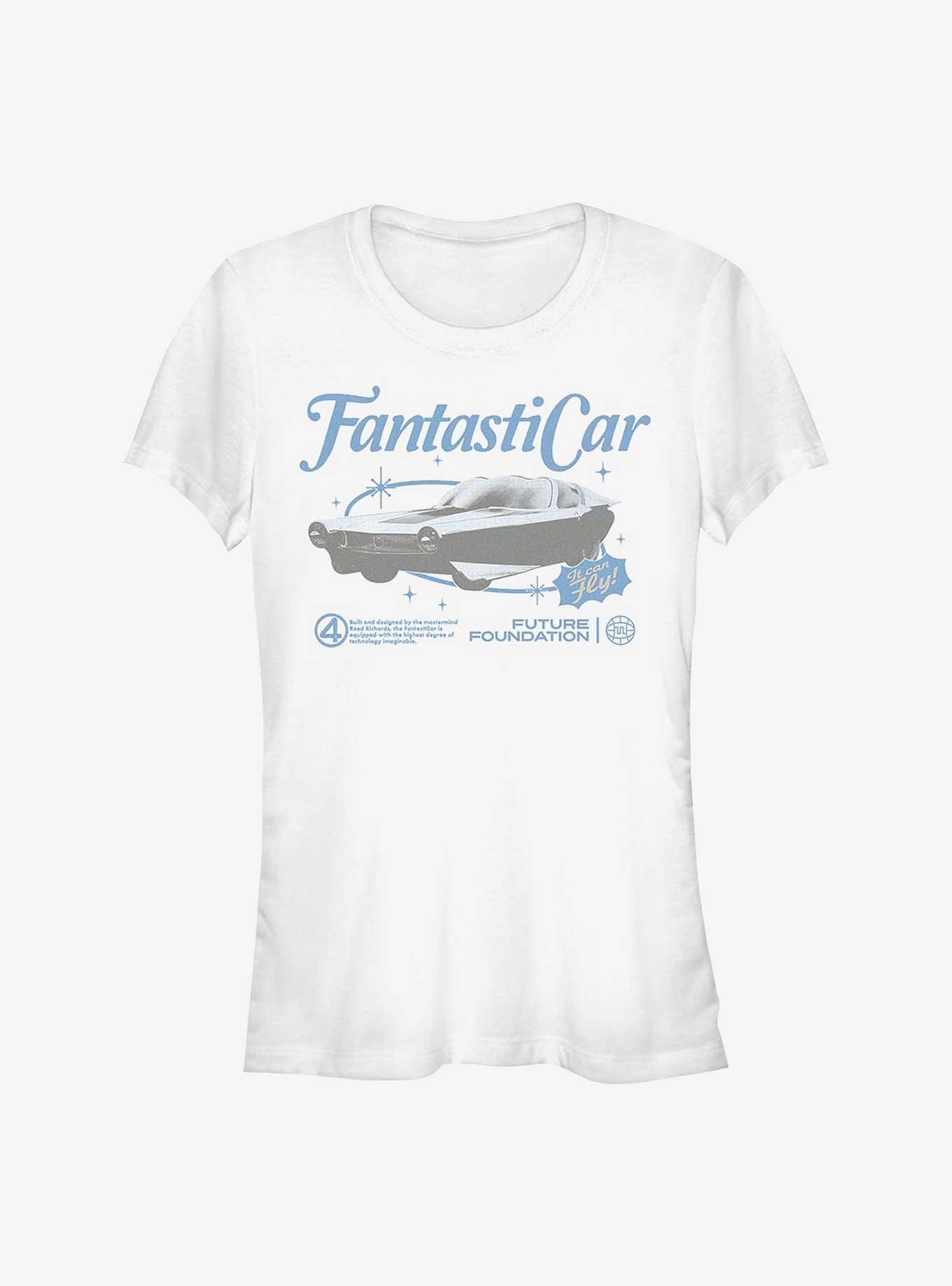 Marvel The Fantastic Four: First Steps Fantastic Car Girls T-Shirt Hot Topic Exclusive, WHITE, hi-res