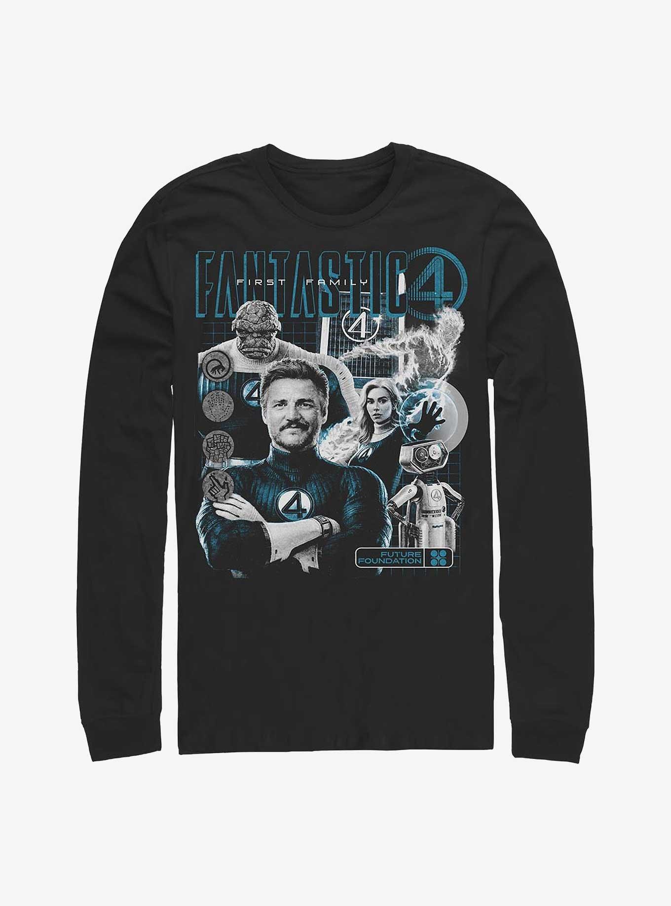 Marvel The Fantastic Four: First Steps Club Fantastic Long-Sleeve T-Shirt Hot Topic Web Exclusive, BLACK, hi-res