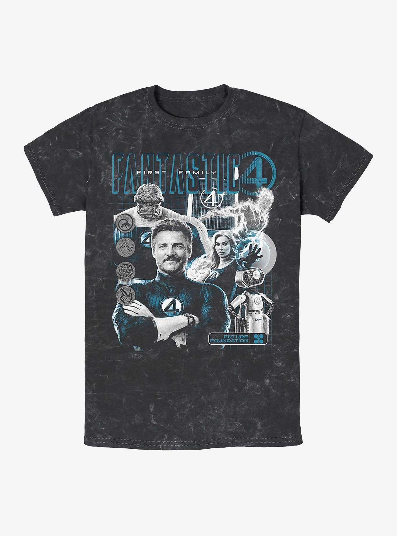 Marvel The Fantastic Four: First Steps Club Fantastic Mineral Wash T-Shirt Hot Topic Web Exclusive, , hi-res