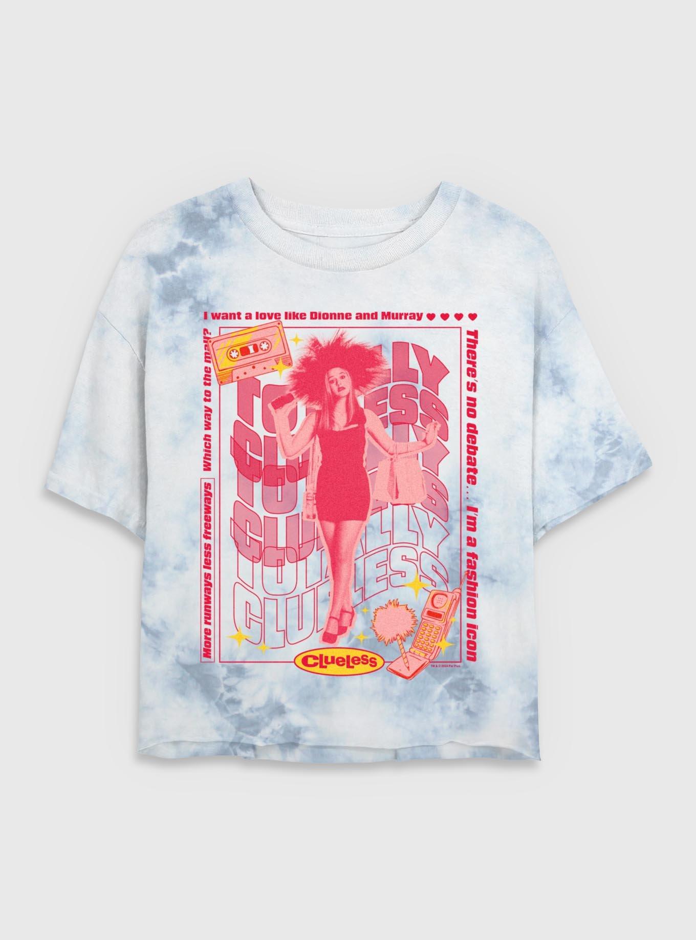 Clueless Cassette Totally Tie Dye Crop Womens T-Shirt