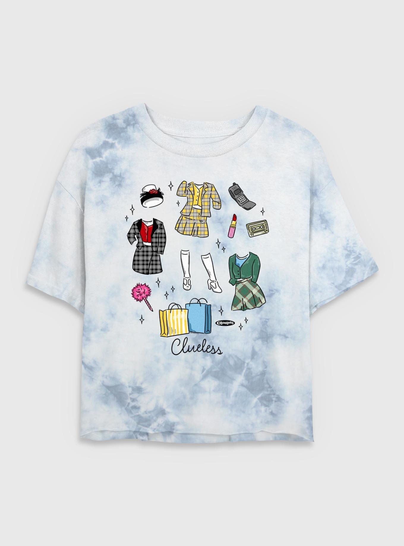 Clueless Fashion Icons Tie Dye Crop Womens T-Shirt