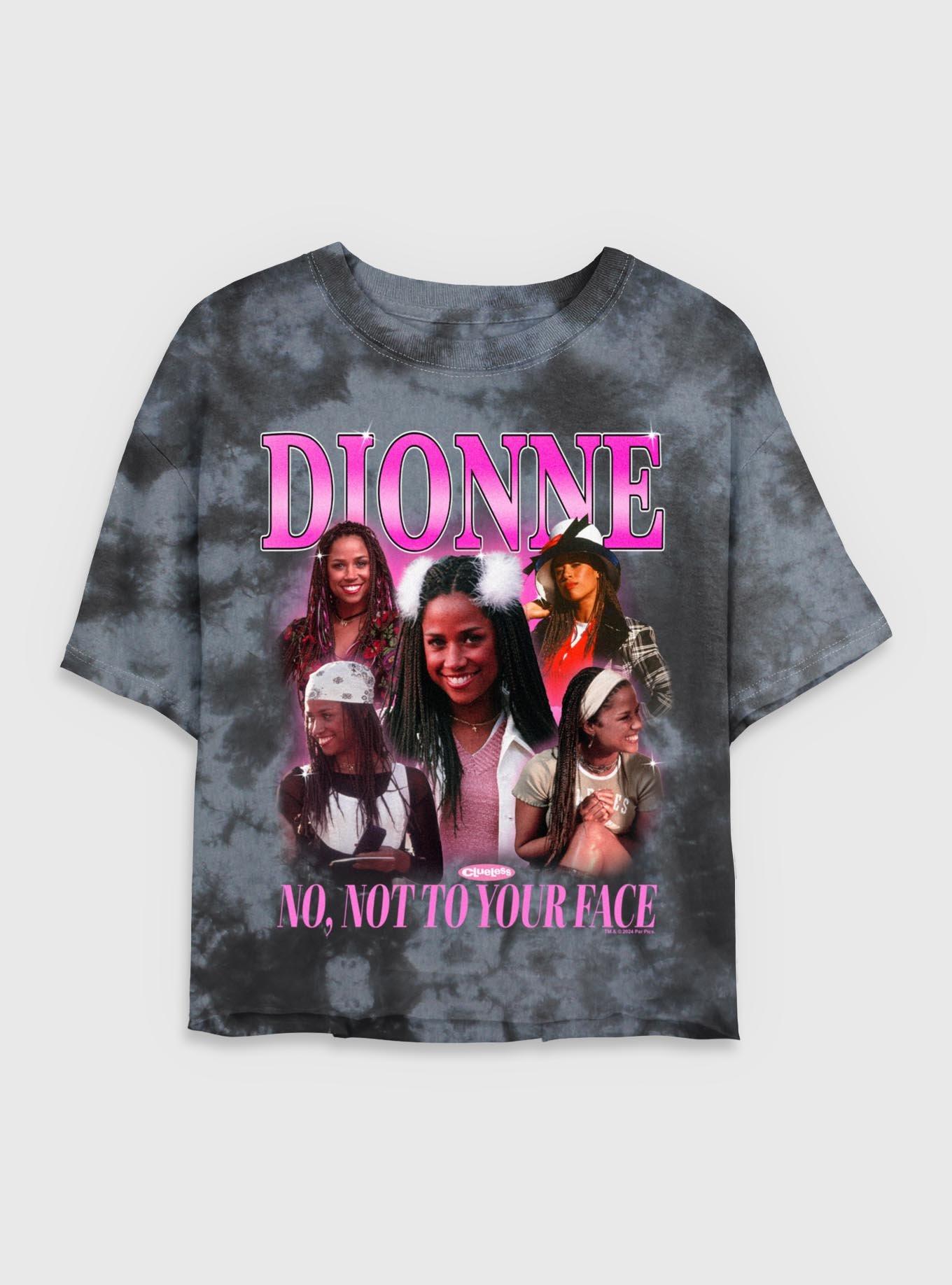 Clueless Y2k Dionne  No Not Your Face Tie Dye Crop Womens T-Shirt, , hi-res
