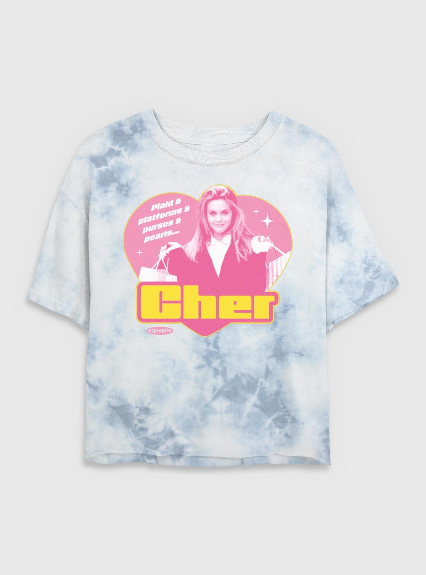 Clueless Heart Cher Tie Dye Crop Womens T-Shirt