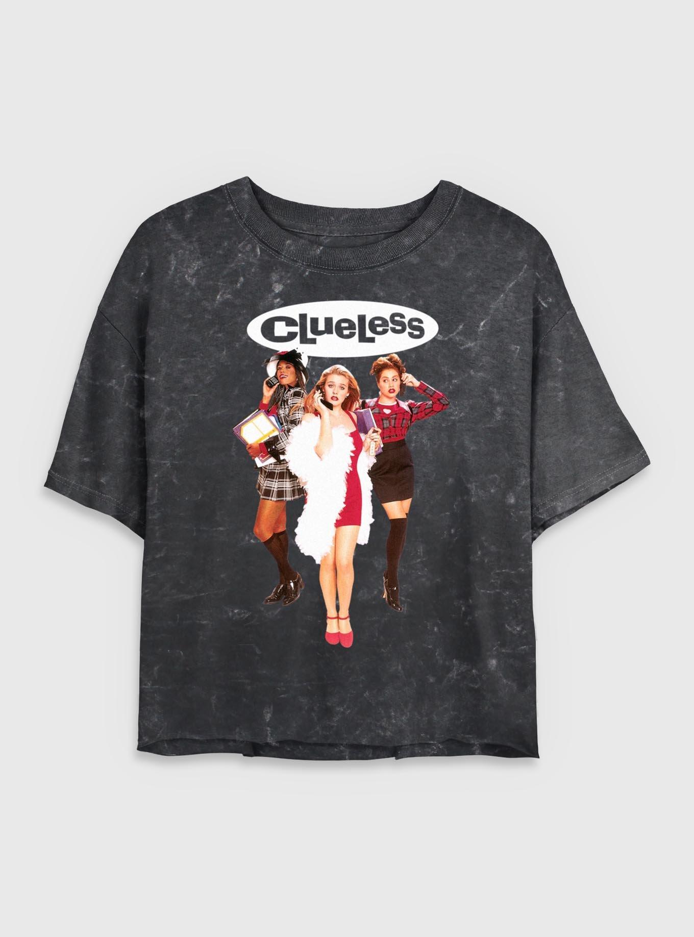 Clueless Group Cutout Mineral Wash Womens Crop T-Shirt, , hi-res