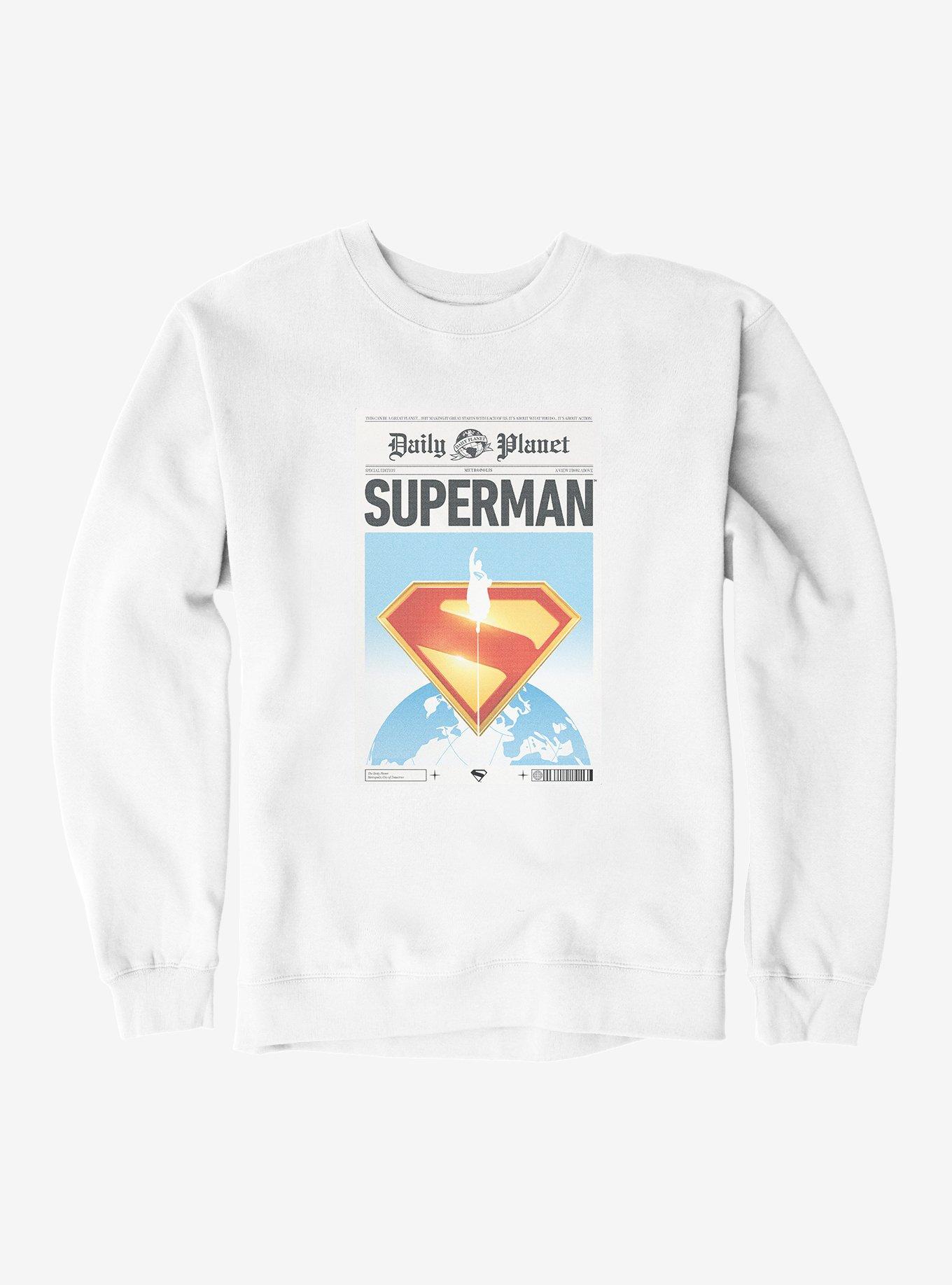 DC Comics Superman Daily Planet Front Page Sweatshirt, , hi-res