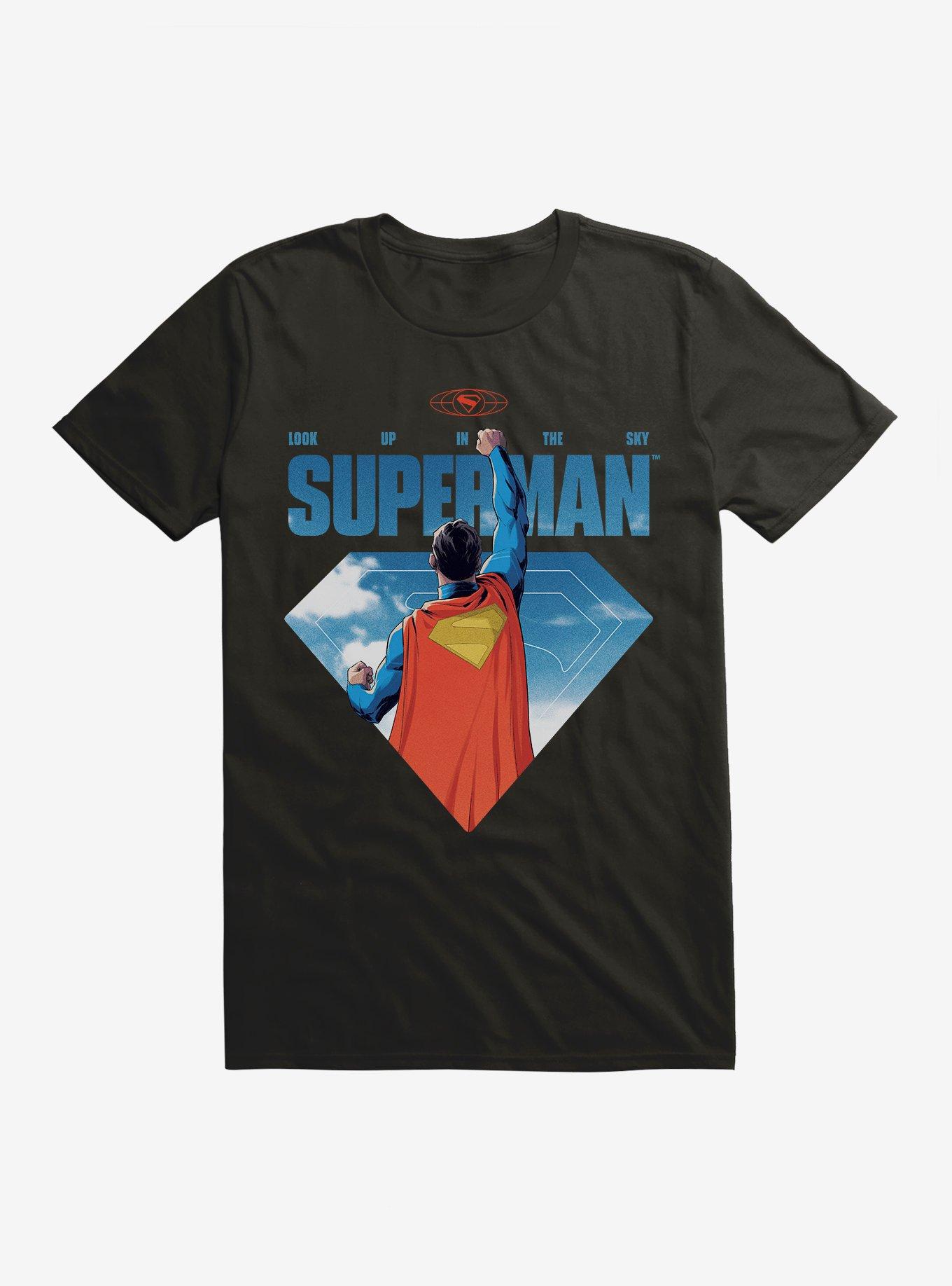 DC Comics Superman Look Up Animation T-Shirt, BLACK, hi-res