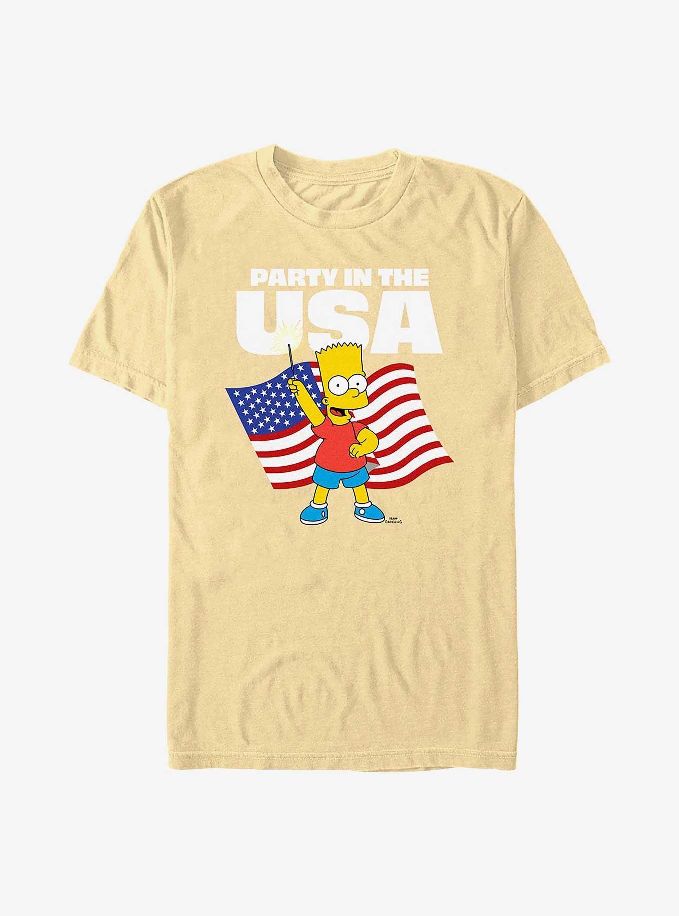 The Simpsons Partying Bart Garment Dye T-Shirt, , hi-res