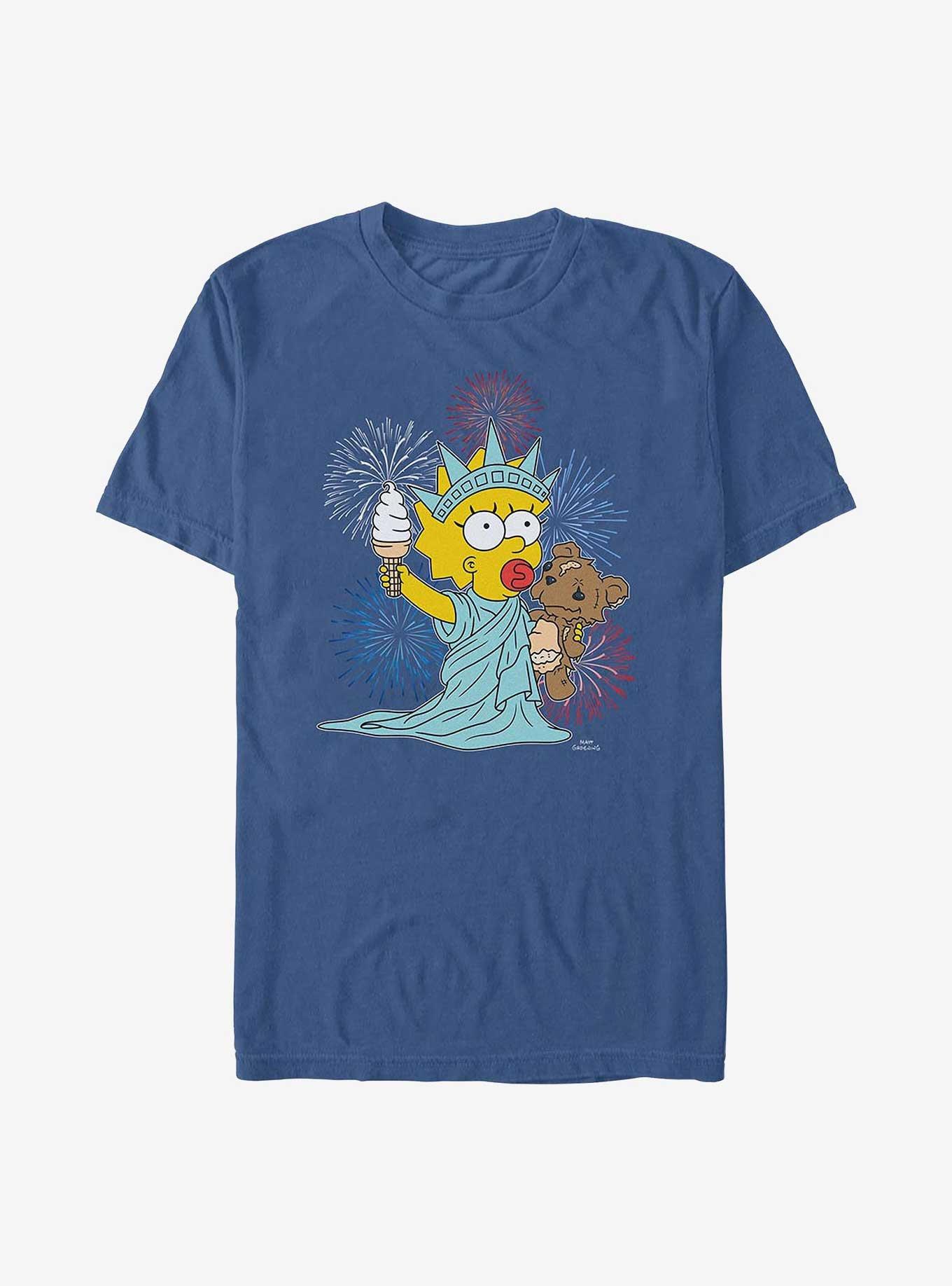 The Simpsons Fireworks Maggie Garment Dye T-Shirt, CHINABLUE, hi-res